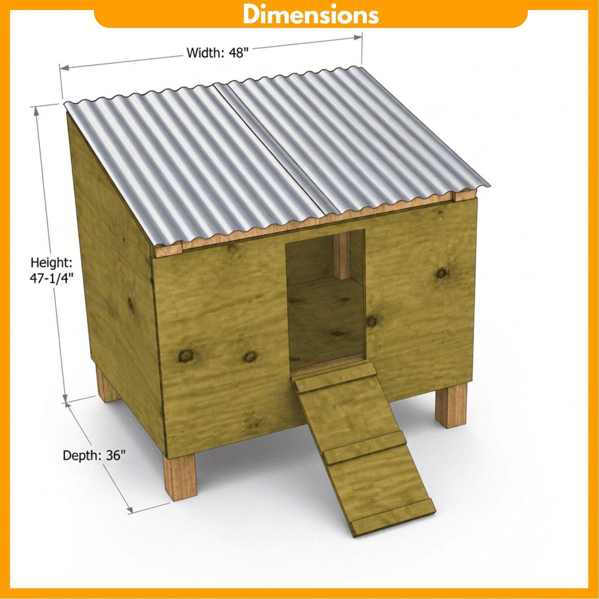 DIY Small Chicken Coop Plans with Run PDF | Woodworking Plans for Modern Chicken Coops | Backyard Poultry Breeding Pen | Quail Cottage Build - view 3