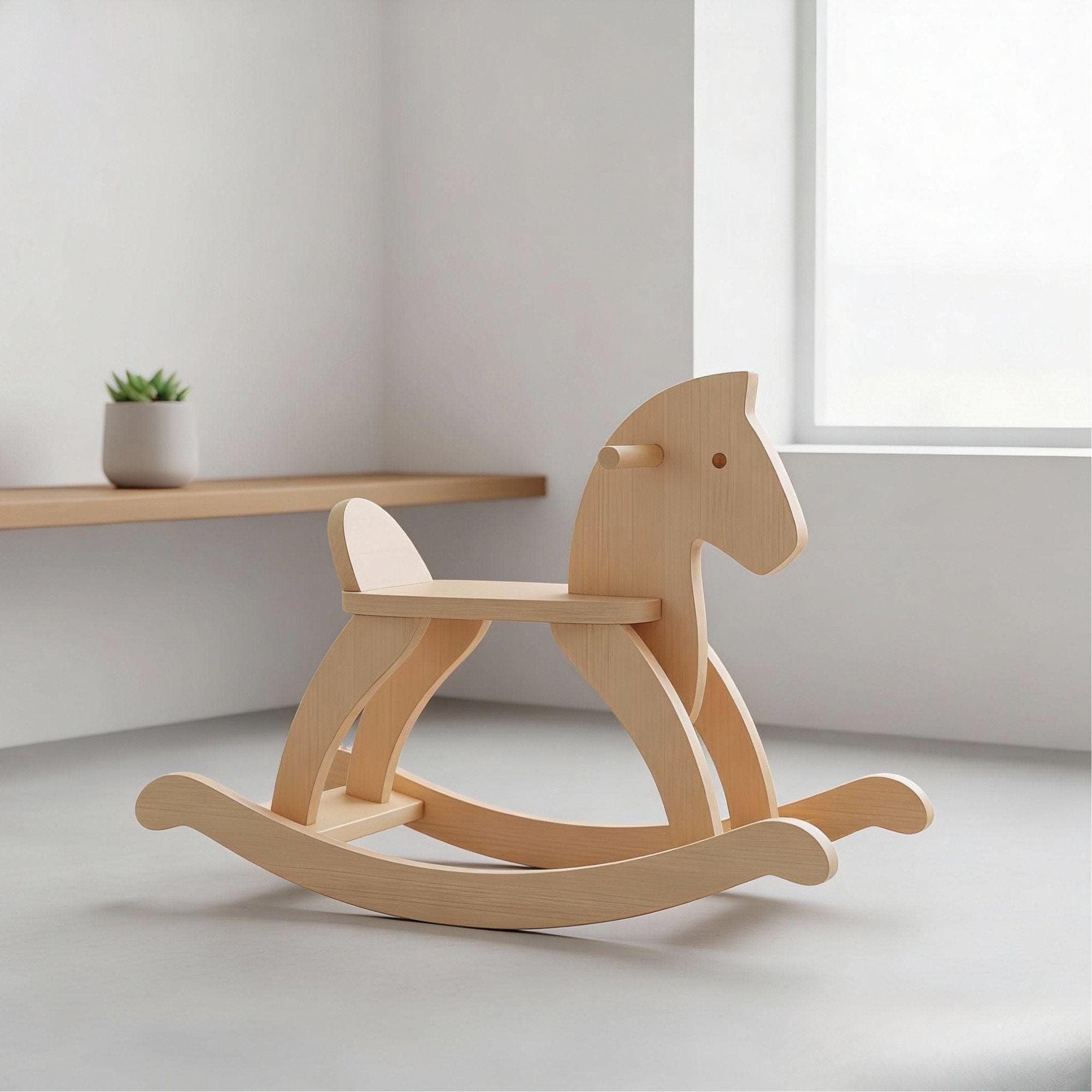 Wooden Rocking Horse Plans | DIY Toddler Toy Blueprint (Digital PDF) - view 3
