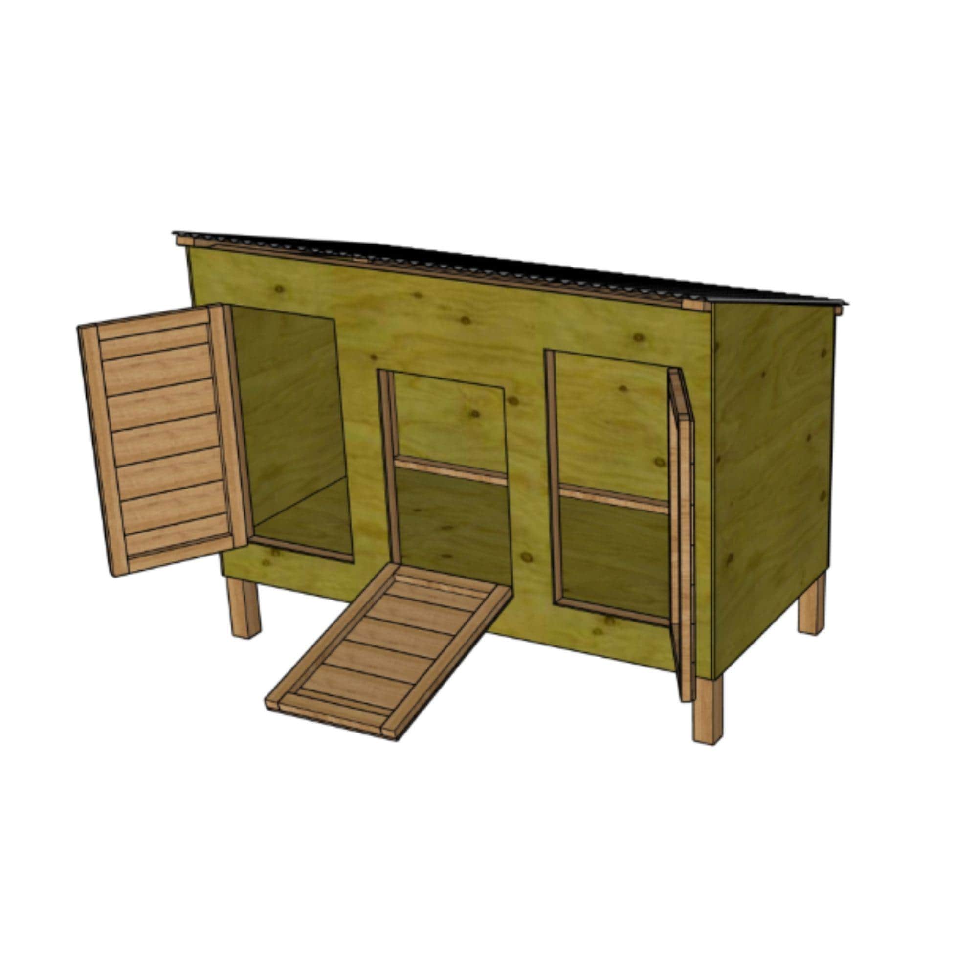 DIY Chicken and Duck Coop Plans PDF | 8x4 Modern Duck House | Lightweight Chicken Coop Build | Quail Cottage Blueprint | Kippenhok DIY - view 7