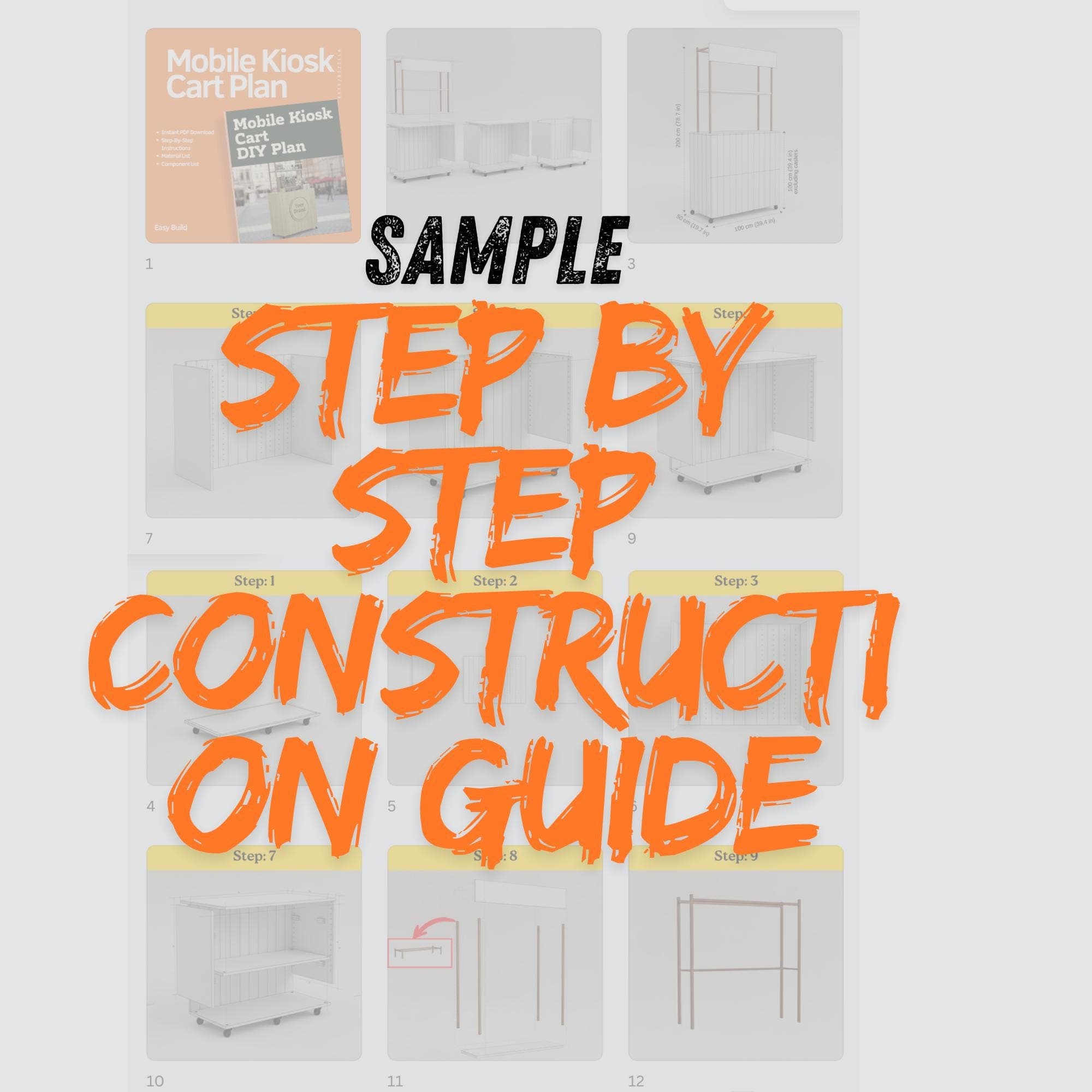 Foldable Kiosk Blueprint: DIY Portable Sales Stand Plans - view 7