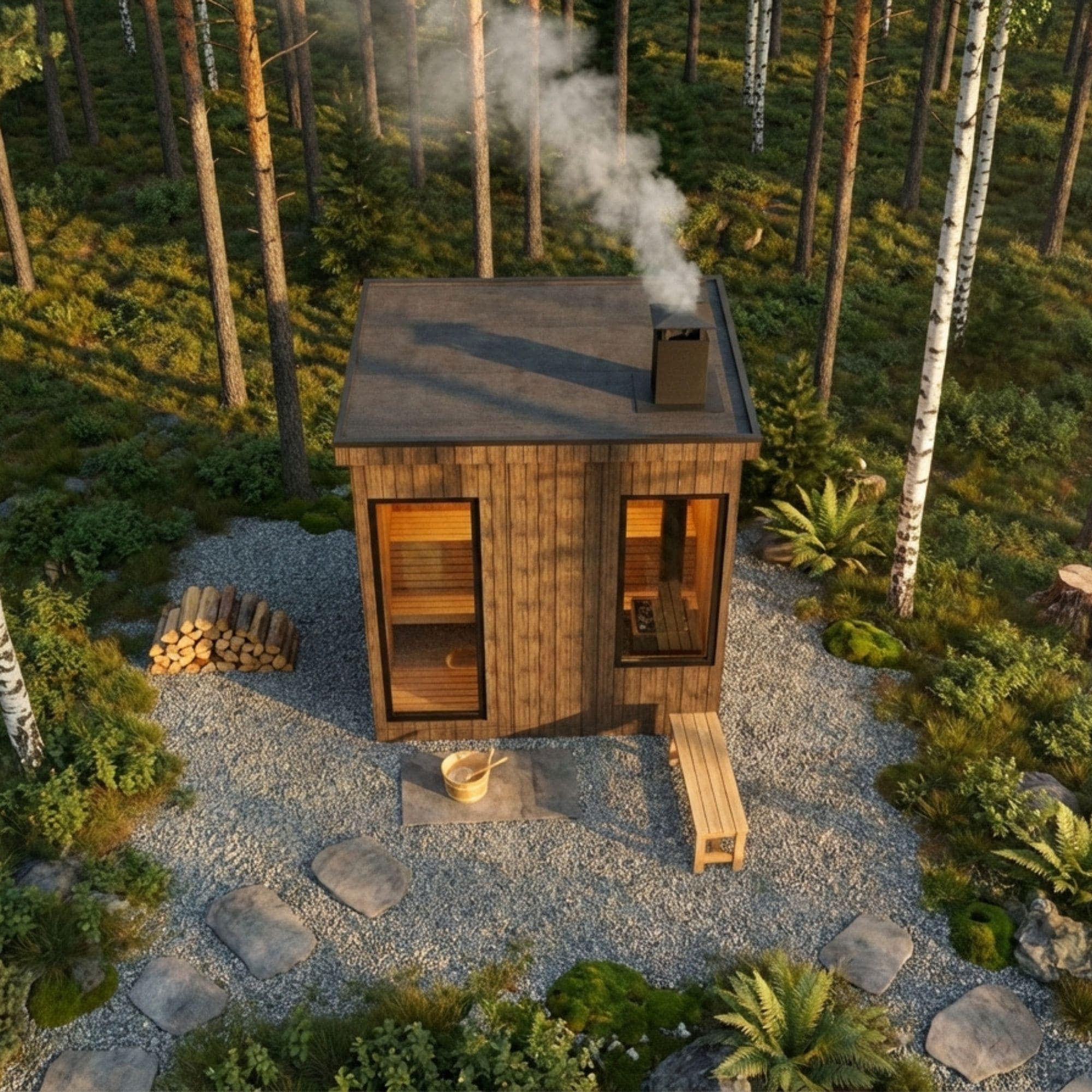 DIY Outdoor Sauna Plans | 6x8 ft Wood Sauna Blueprint (Digital Download) - view 4