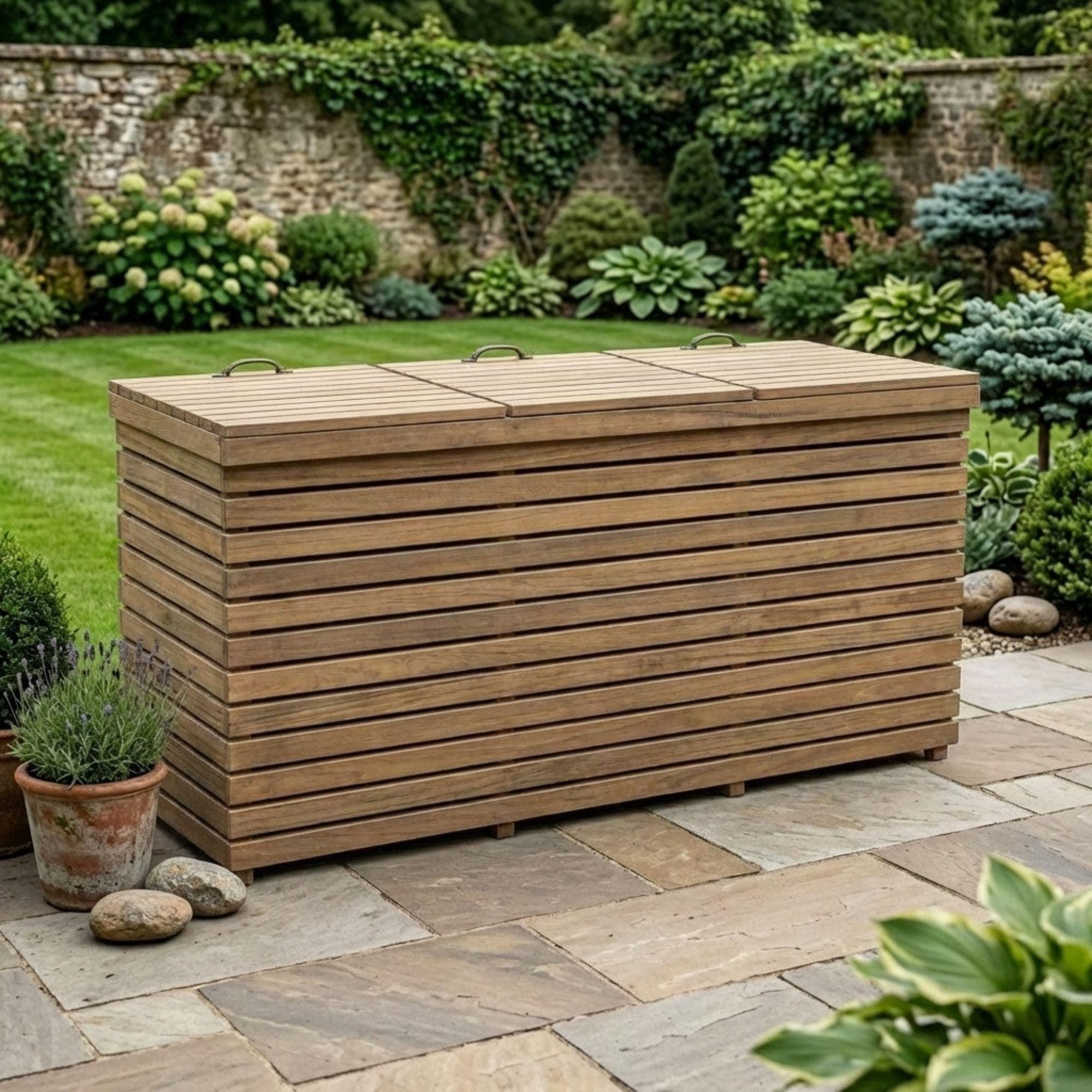 DIY Triple Wheelie Bin Storage Plans PDF | Wooden Trash Can Enclosure Blueprint | 3-Bay Garbage Shed | Outdoor Bin Hideaway Woodworking - view 7