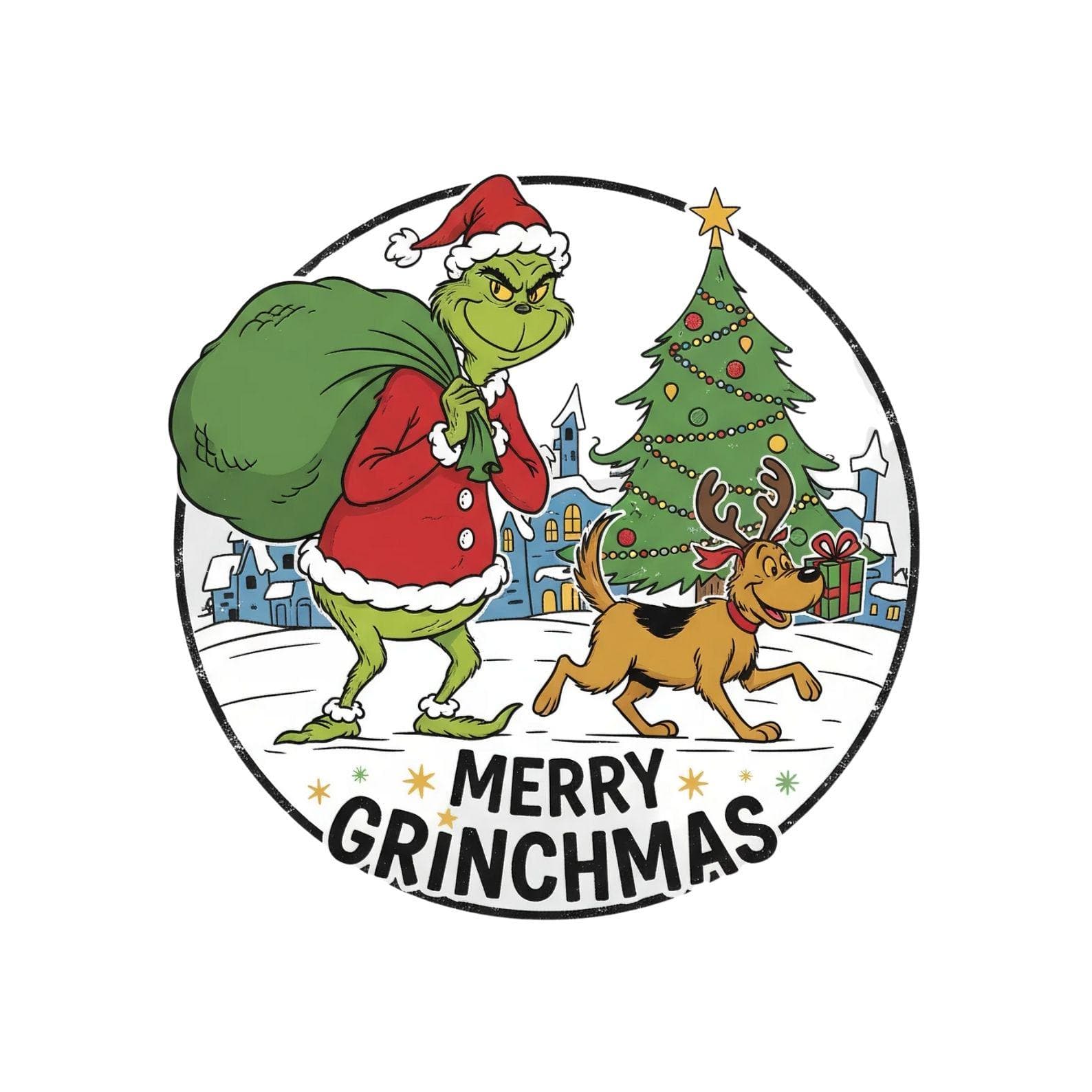 Grinch and Max Dog Christmas Tree SVG, PNG, JPG Bundle | - view 7