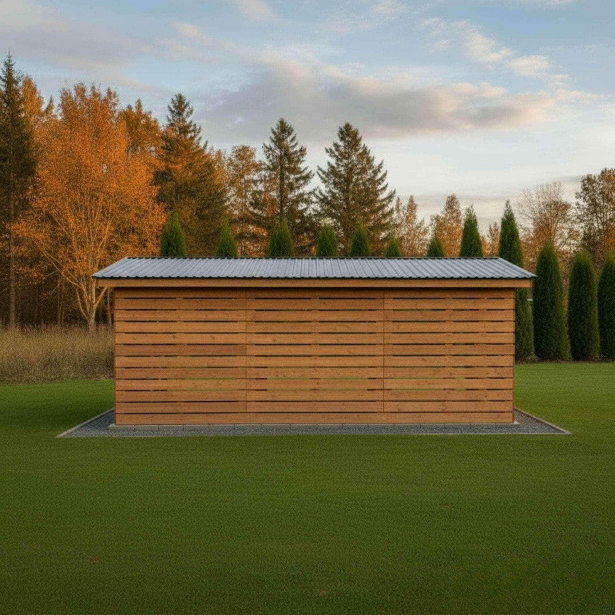 6x12 Firewood Shed Plans: DIY Sloped Roof Woodshed (PDF Download) - view 4