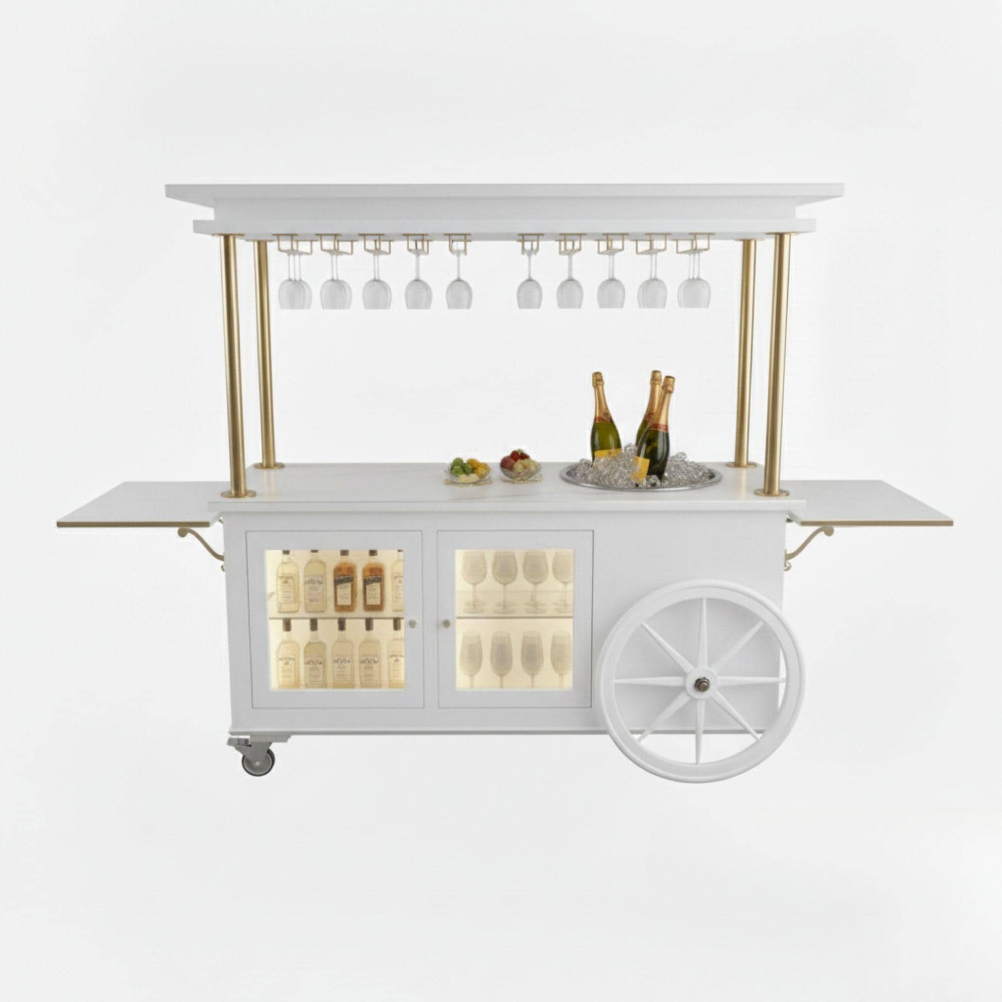 Champagne Cart DIY Plans | Mobile Bar with Storage Cabinets & Sink | Wedding Event Cart | Wooden Prosecco Bar Blueprint | Digital PDF - view 7