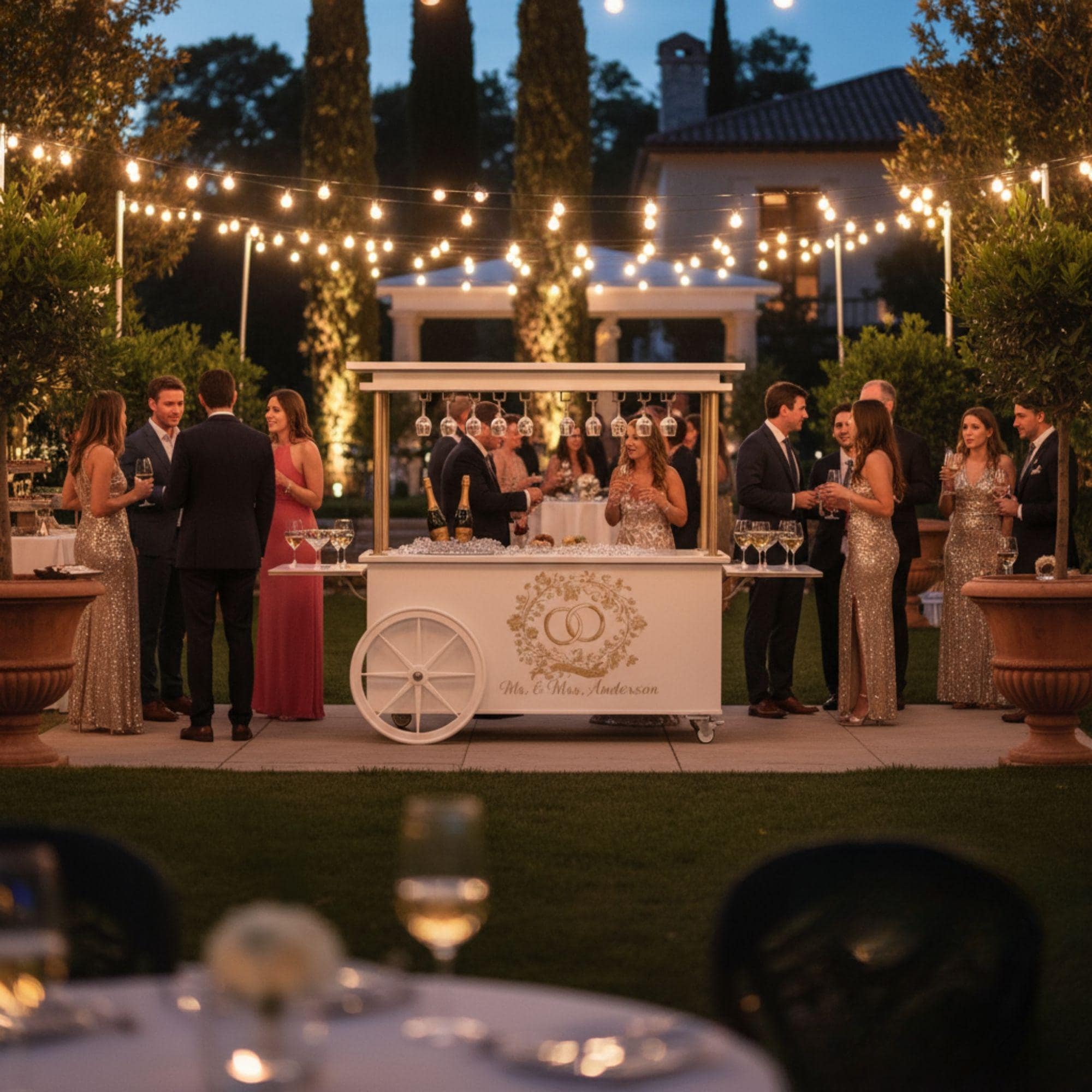 Champagne Cart DIY Plans | Mobile Bar with Storage Cabinets & Sink | Wedding Event Cart | Wooden Prosecco Bar Blueprint | Digital PDF - view 4