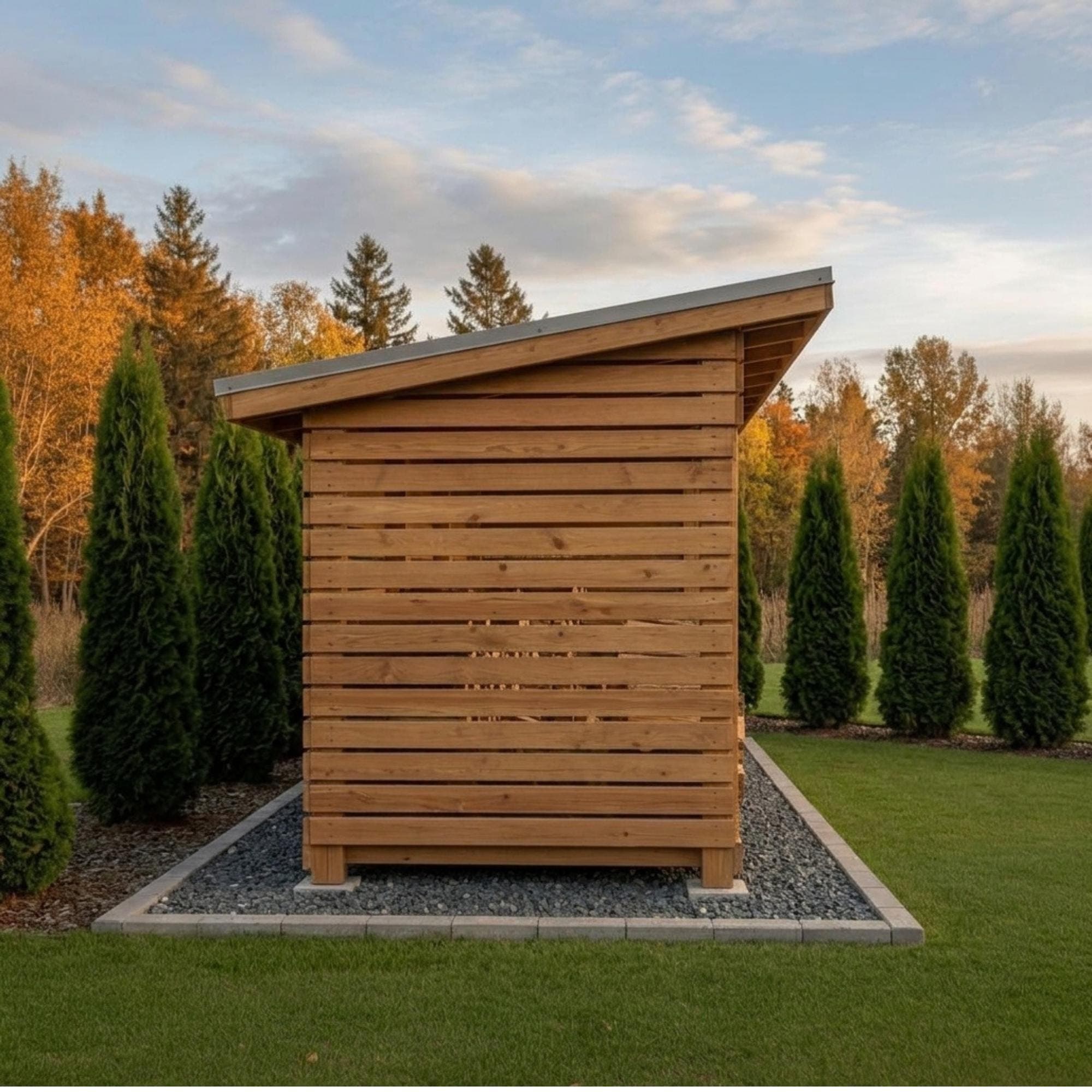 4x12 Firewood Shed DIY Plans PDF | 2 Cord Wood Storage Rack Blueprint | Large Dry Wood Shelter - view 5