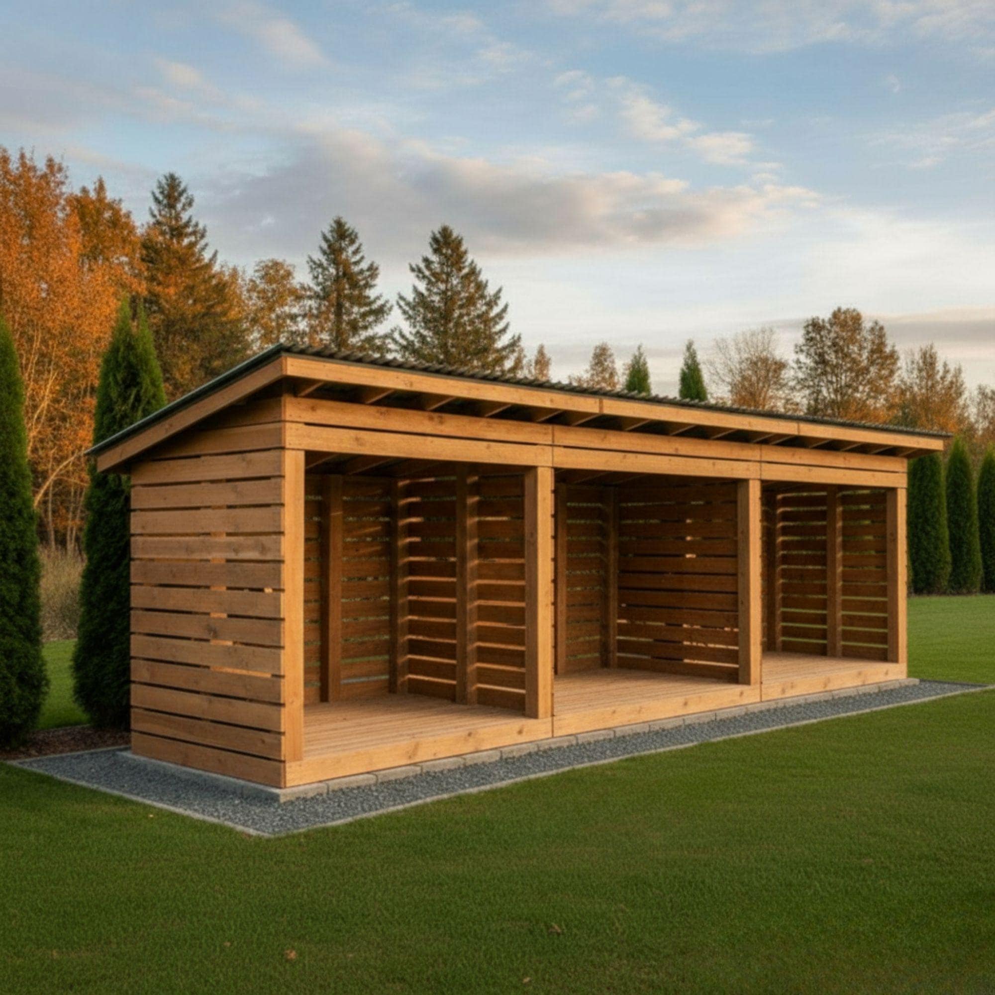 6x12 Firewood Shed Plans: DIY Sloped Roof Woodshed (PDF Download) - view 3