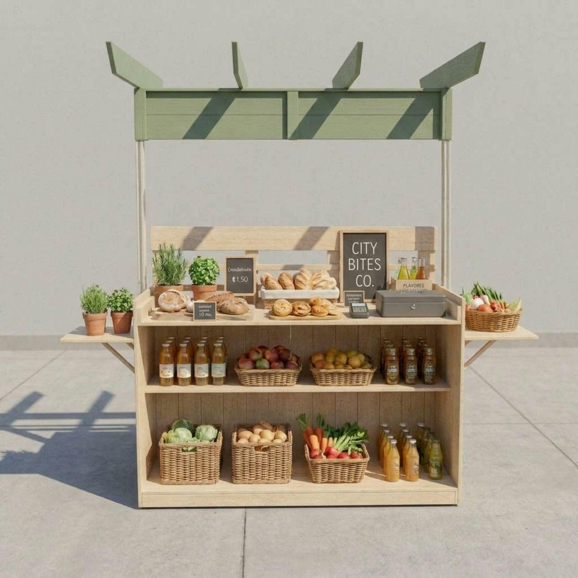 DIY Collapsible Food Cart Plan | Foldable Mobile Coffee Cart Plan | Charcuterie Cart Plan | Vendor Snack Stand Plan | Pancake & Dessert Cart - view 5