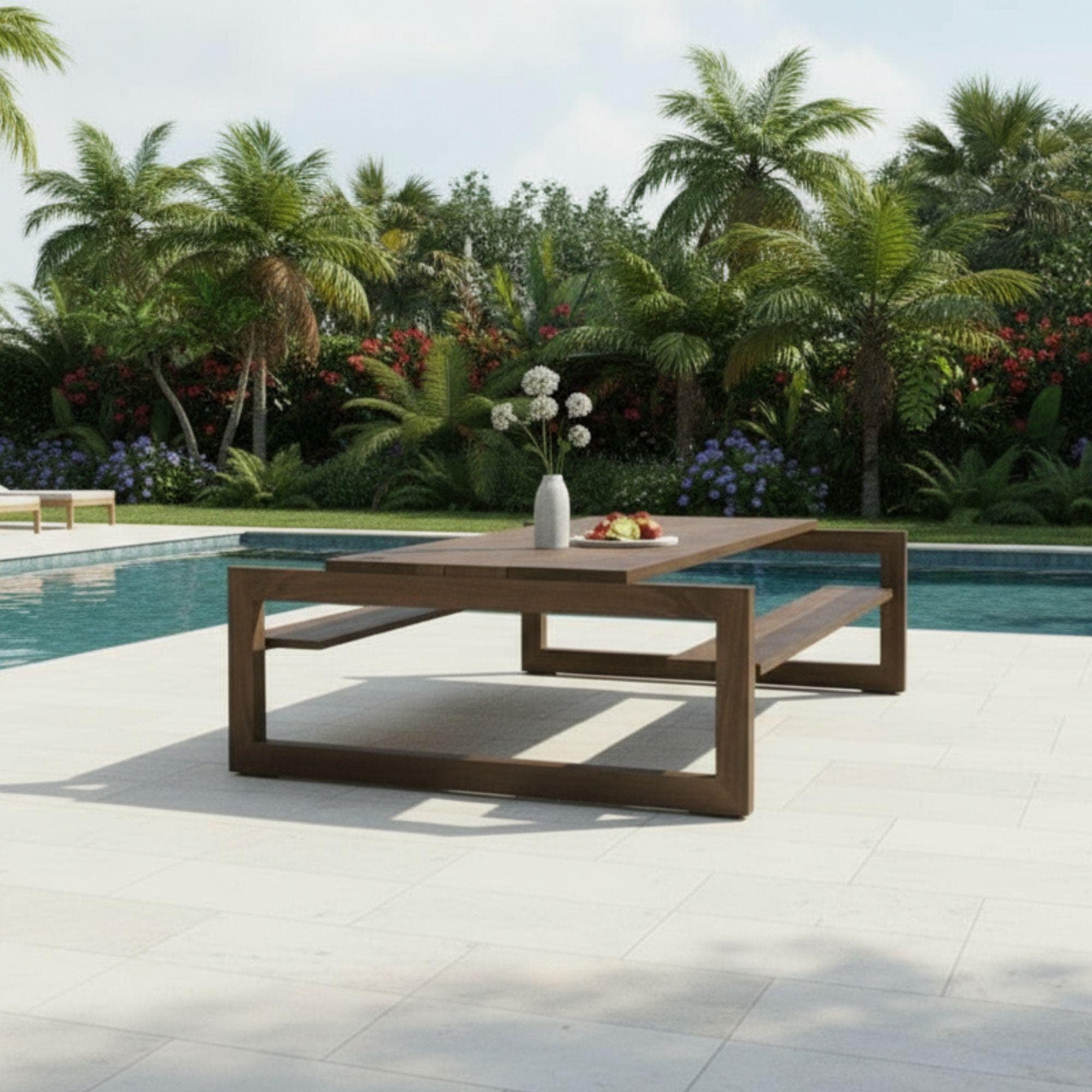 DIY Farmhouse Picnic Table Plan: Outdoor Wood Table & Bench (PDF) - view 5