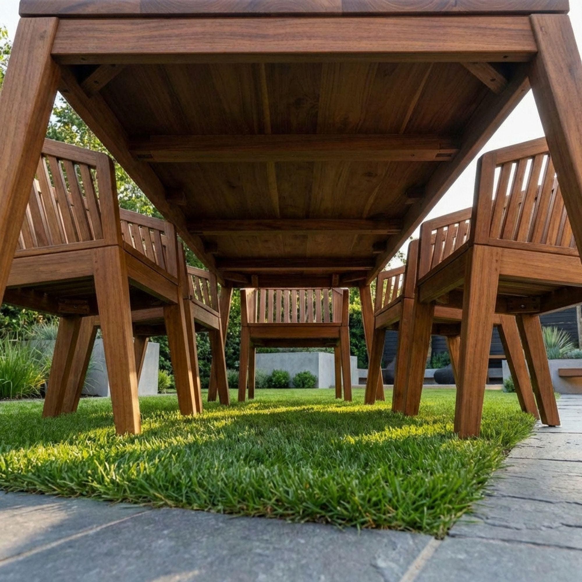 DIY Outdoor Dining Set Plans | Wooden Patio Table, Chairs Blueprint (Digital Download) - view 7
