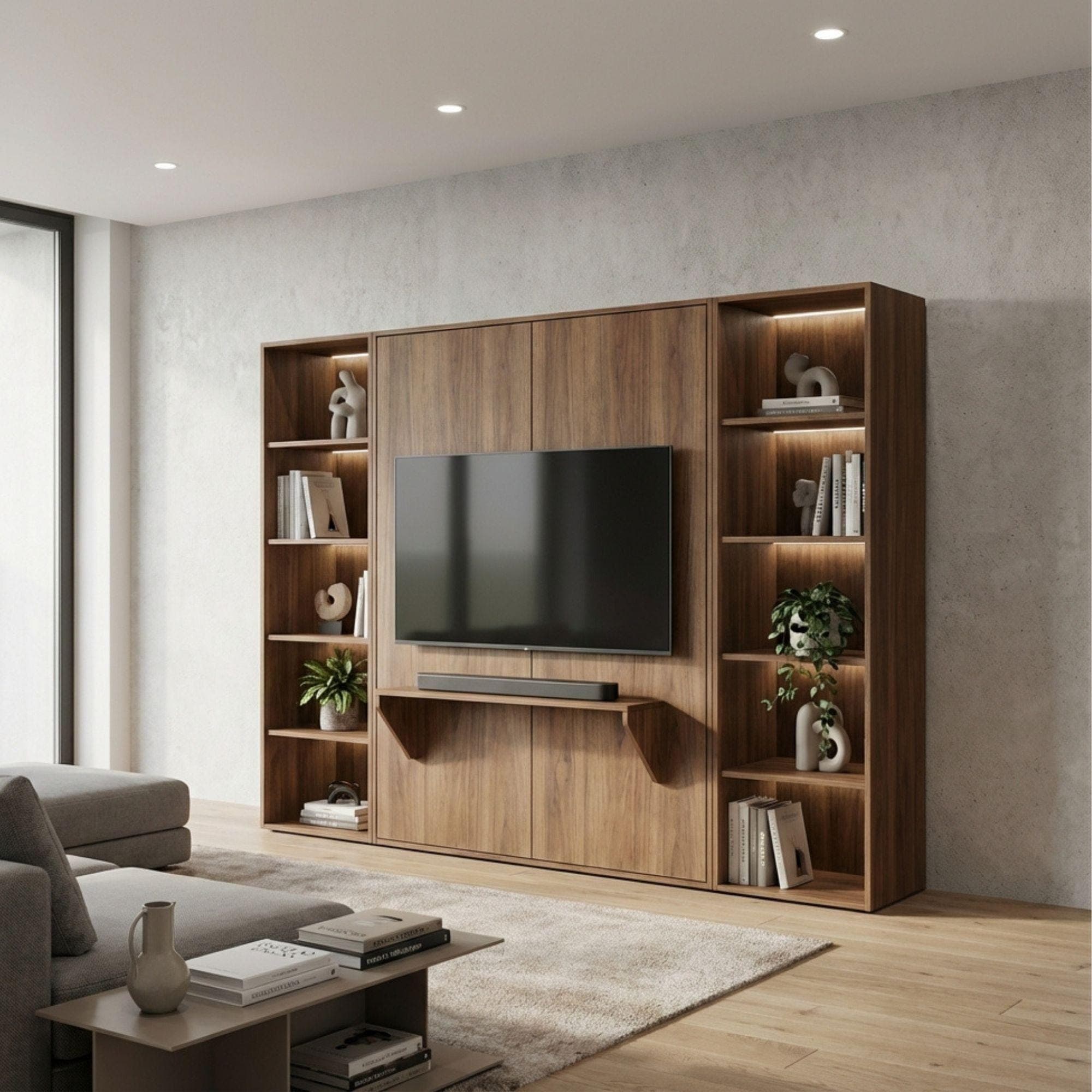 DIY Horizontal Murphy Bed Plans with Desk and Shelves (Digital Download) - view 4