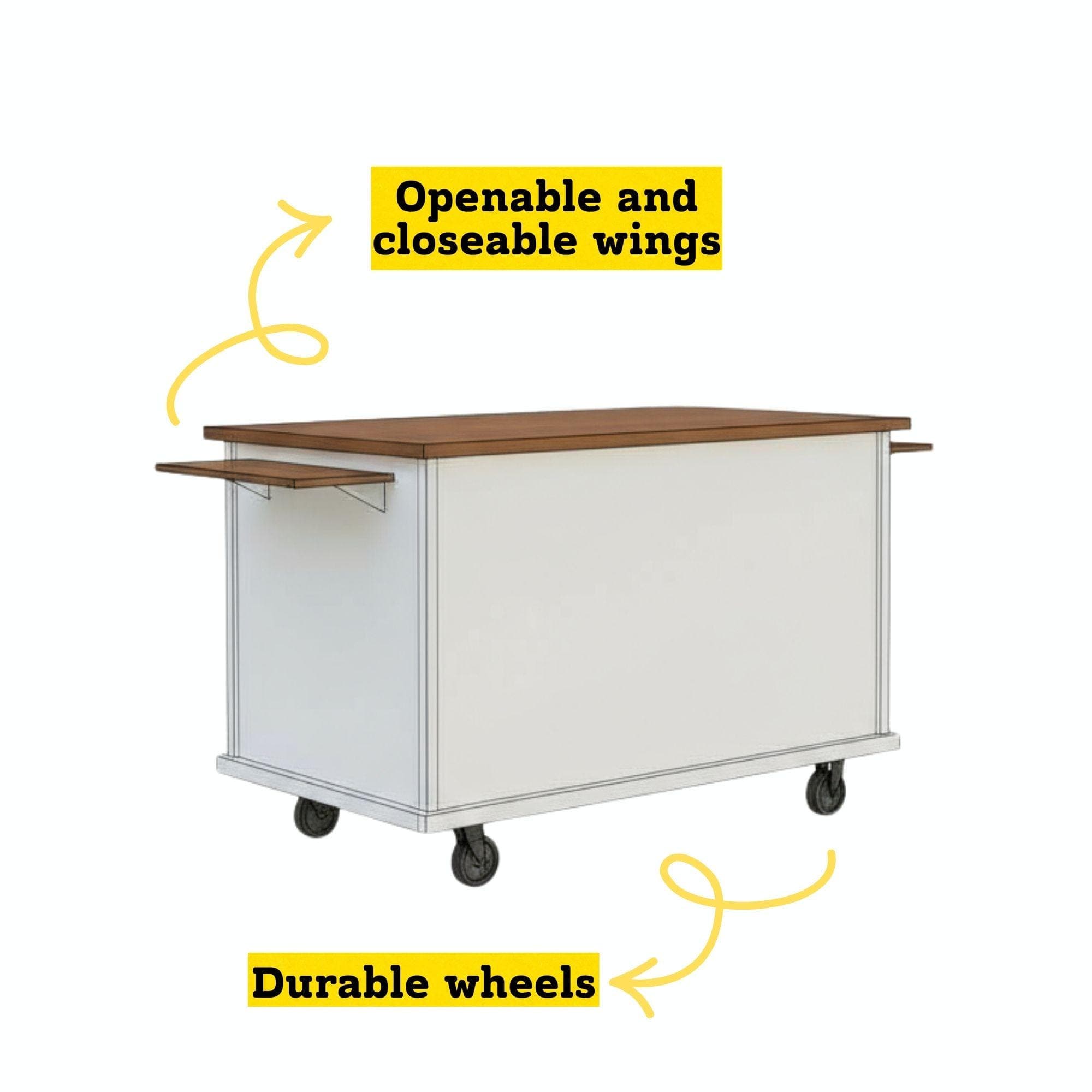 DIY Mobile Bar Cart Plans: Collapsible Vendor Cart (PDF Plan) - view 5