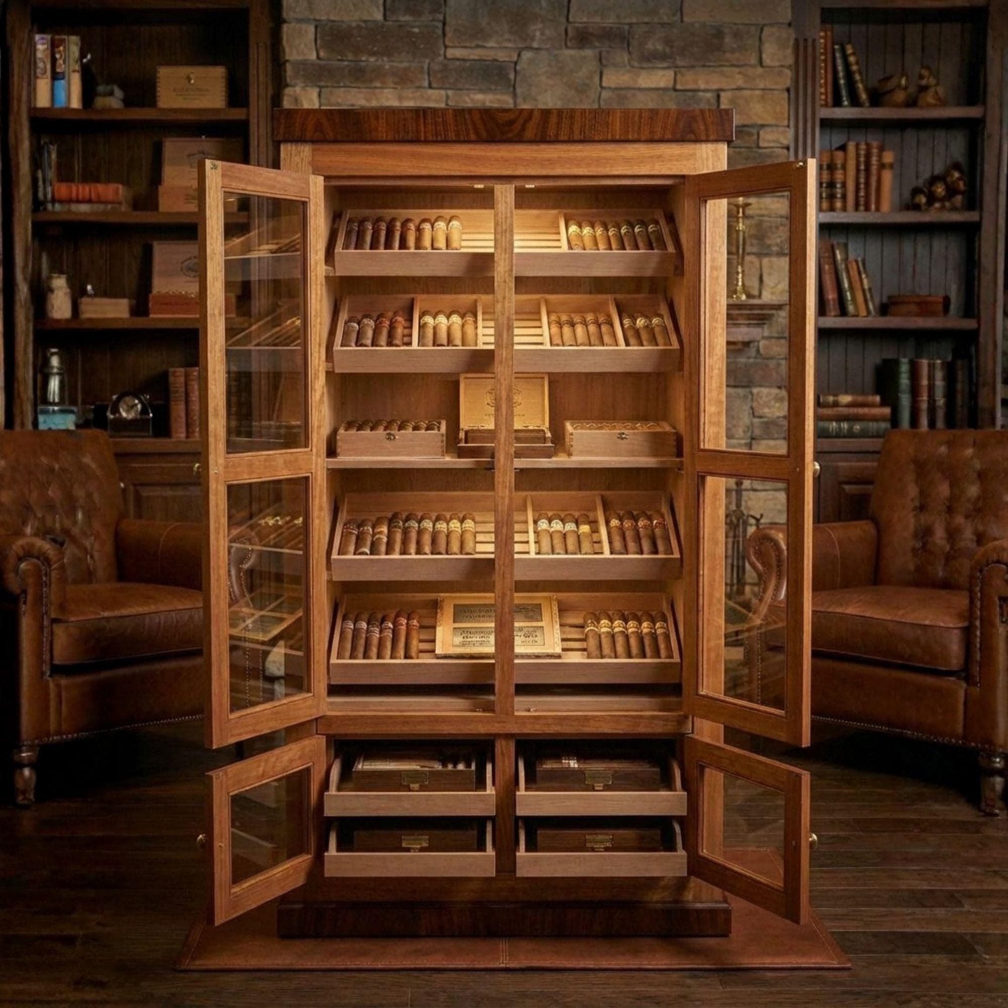DIY Humidor Cabinet Plan | Large Cigar Display Case PDF | Woodworking Blueprint - view 5