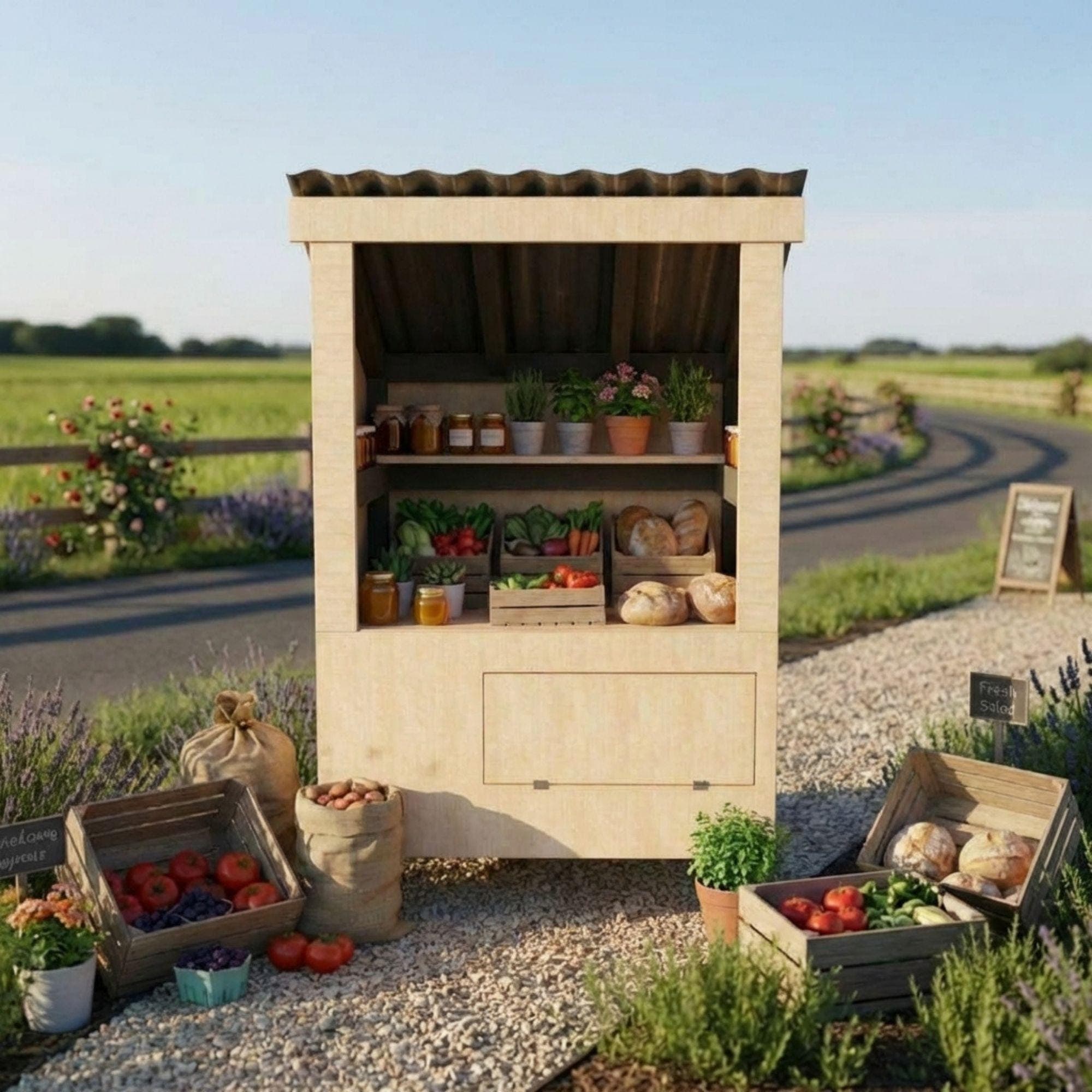 DIY Roadside Farmstand Plans PDF | Mobile Bakery Cart Guide - view 4