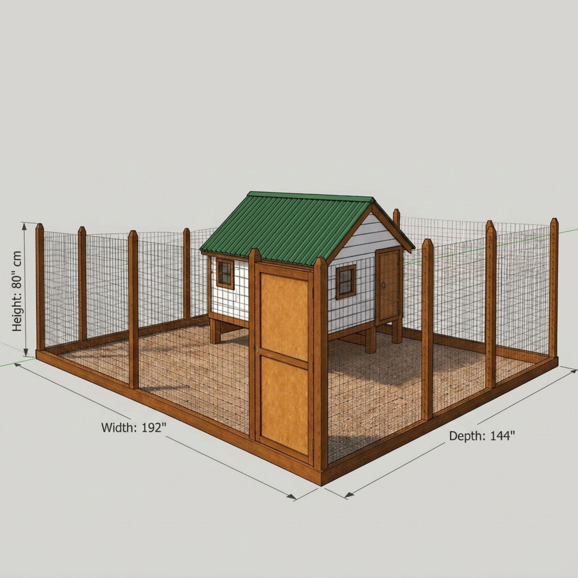 DIY Chicken Coop Plans With Run PDF | Large Chicken Coop Plan | Walk in Chicken Coop Plan | Garden Chicken Coop and Run | Duck Coop Plans - view 2
