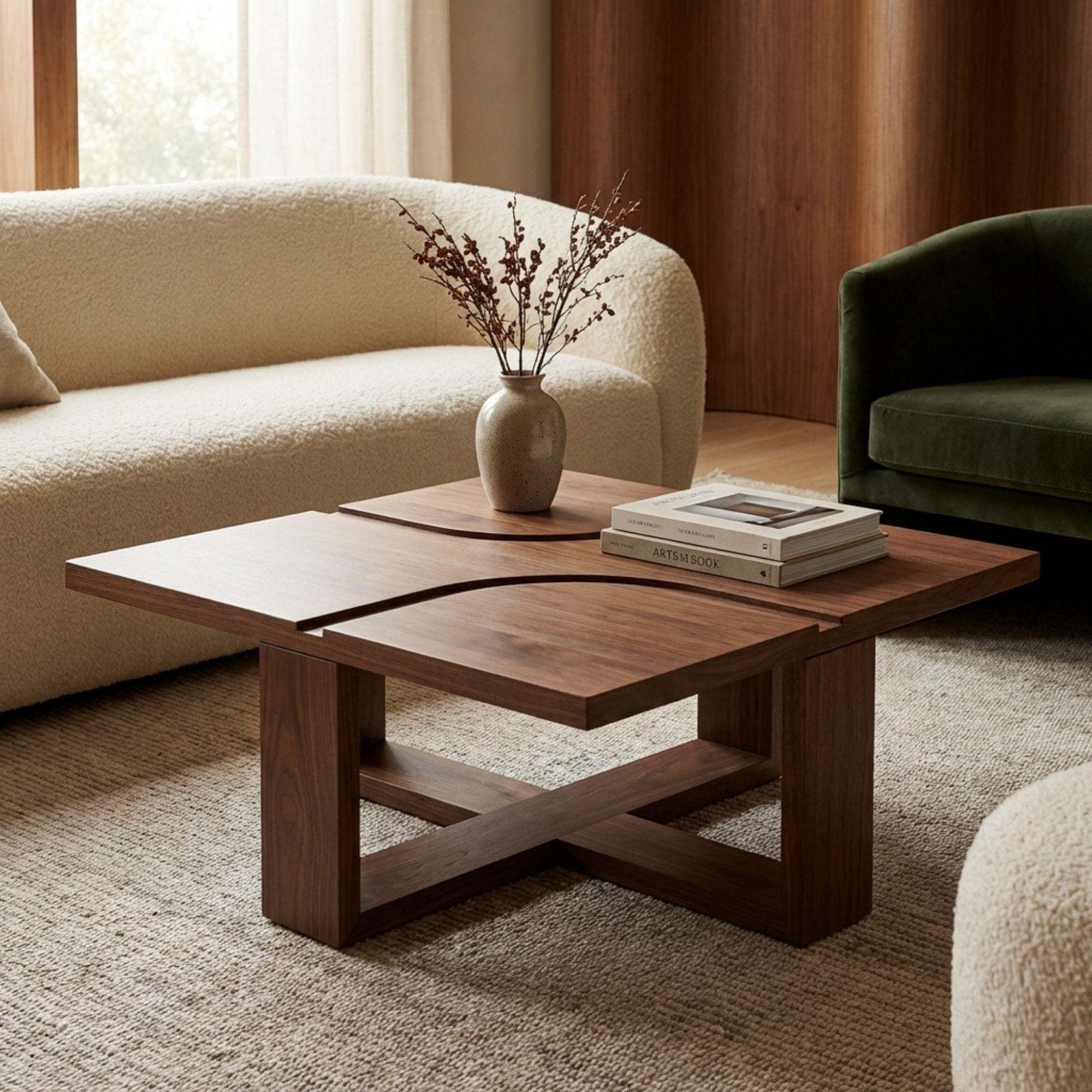 Modern Square Coffee Table Plans | Indoor Outdoor Woodworking Blueprint (PDF) - view 5