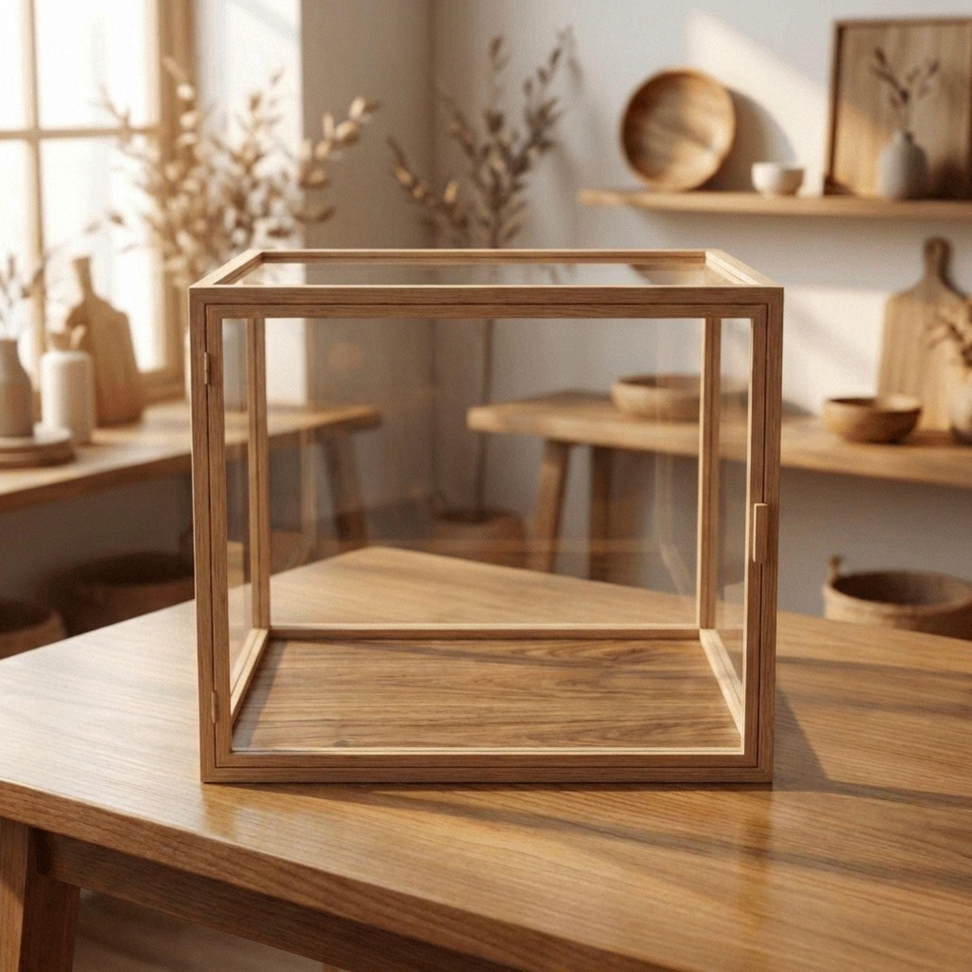 DIY Acrylic Cube Box Plans: Wooden Frame Display Case Blueprint | Clear Collectible Box PDF - view 5