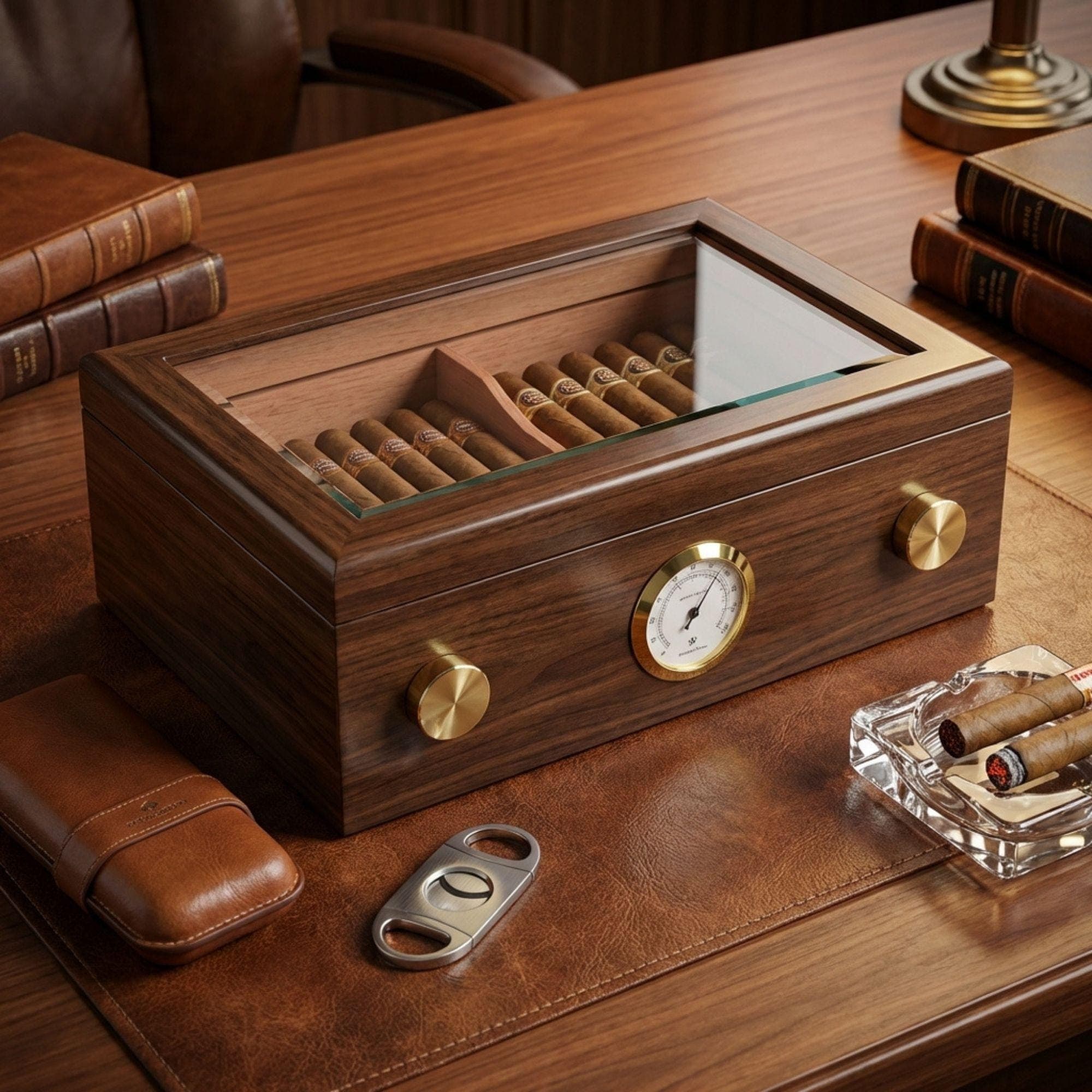 DIY Humidor Build Plans | Glass Top Cigar Box Blueprint | Humidor Pattern PDF | DIY Woodworking Gifts