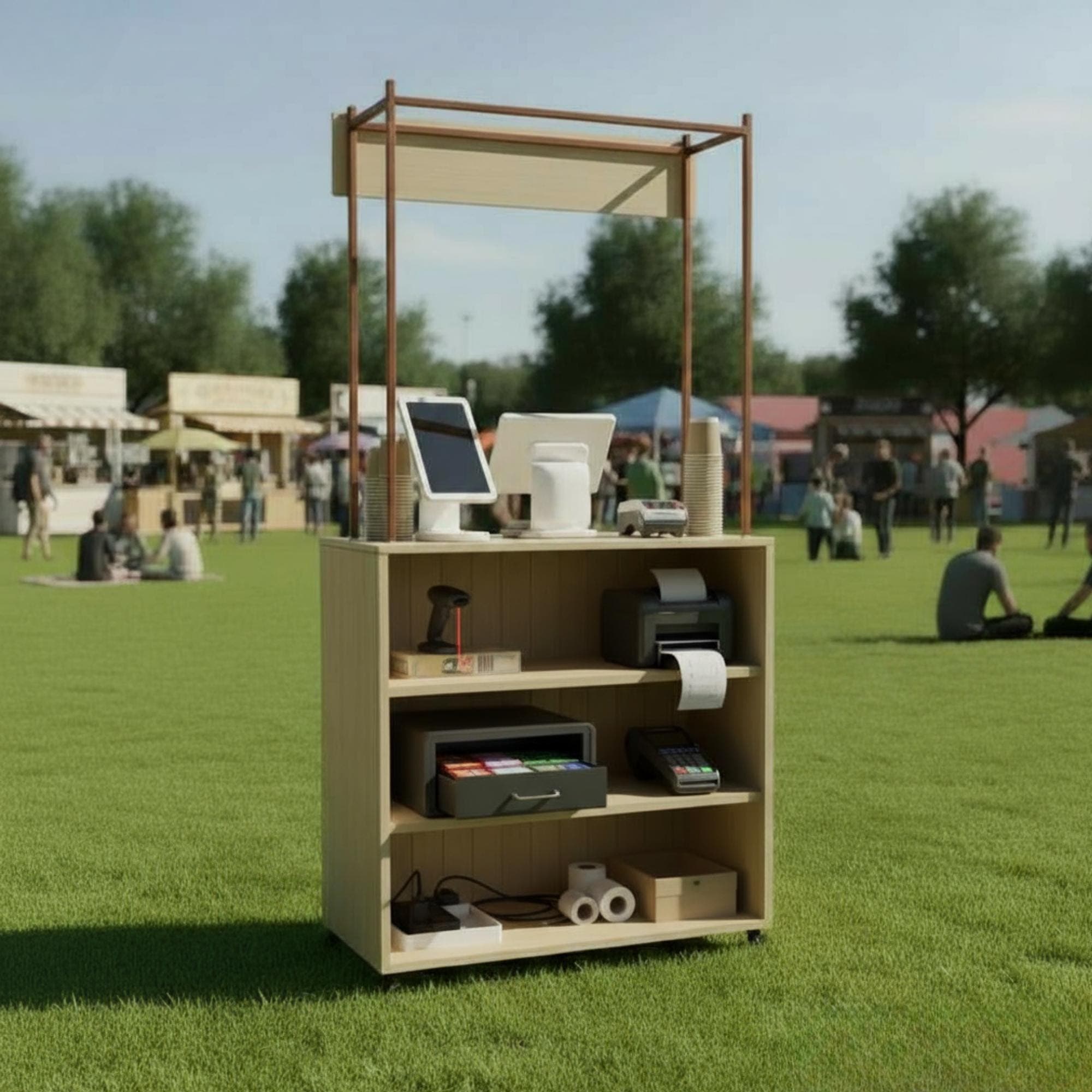 Foldable Kiosk Blueprint: DIY Portable Sales Stand Plans - view 4