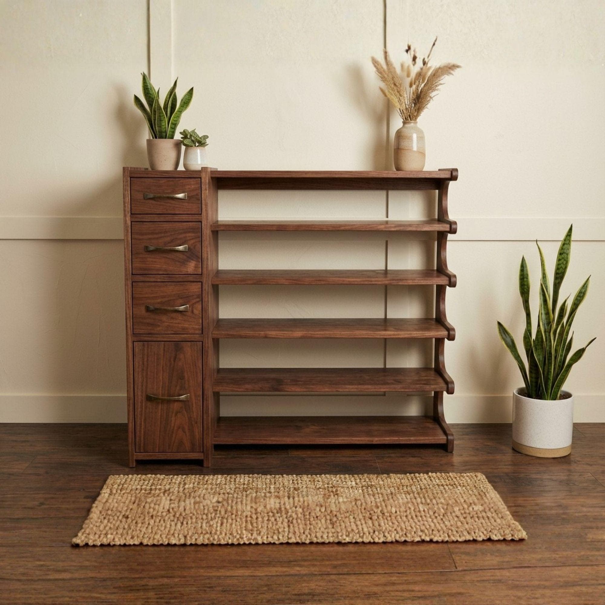 DIY Shoe Rack Plans PDF | Building Plans Shoe Cabinet | Wooden Shoe Storage Blueprint | Modular Shoe Rack | Plywood Shoe Shelf Plan - view 4