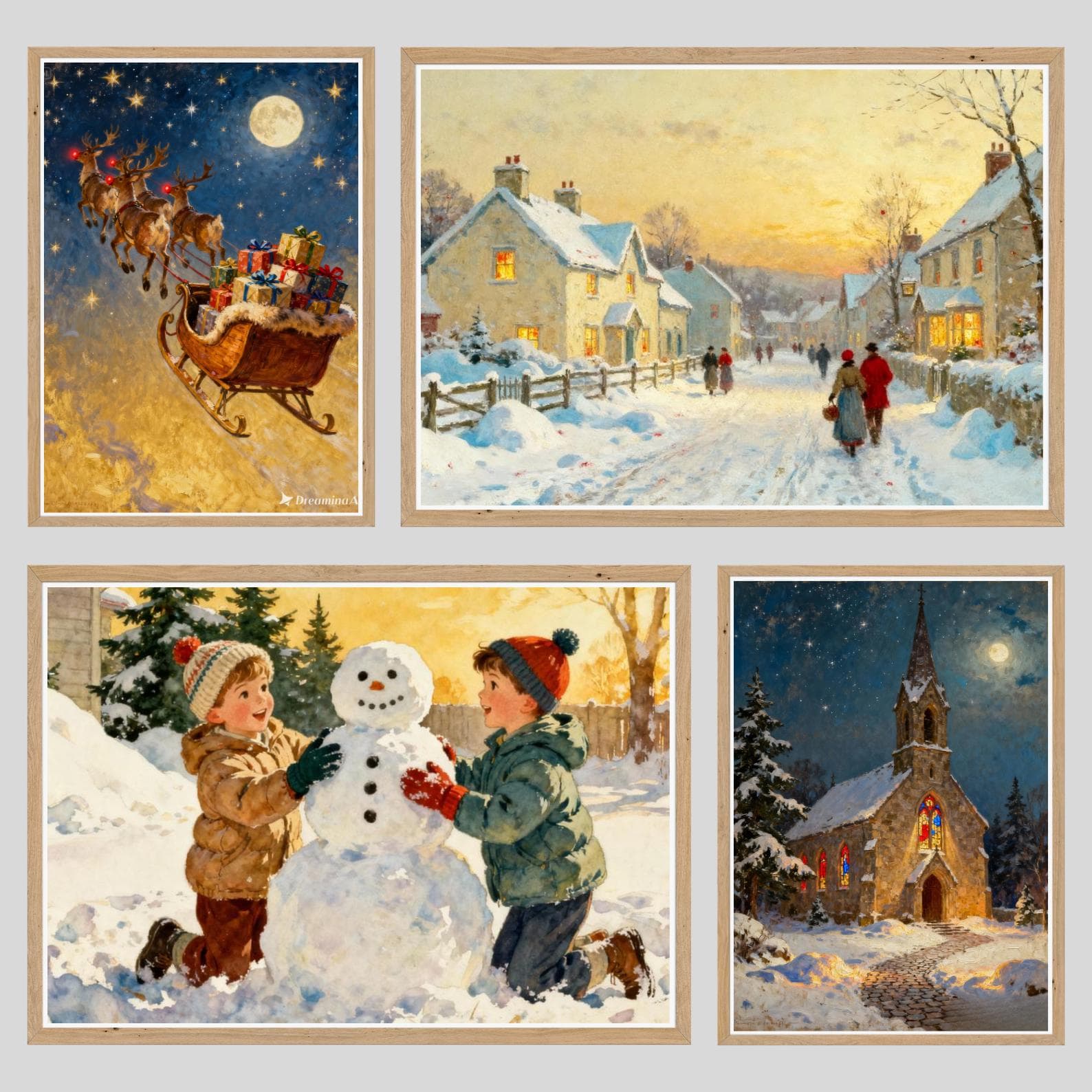 Vintage Christmas Prints Bundle | 100+ Holiday Digital Art (Download) - view 6