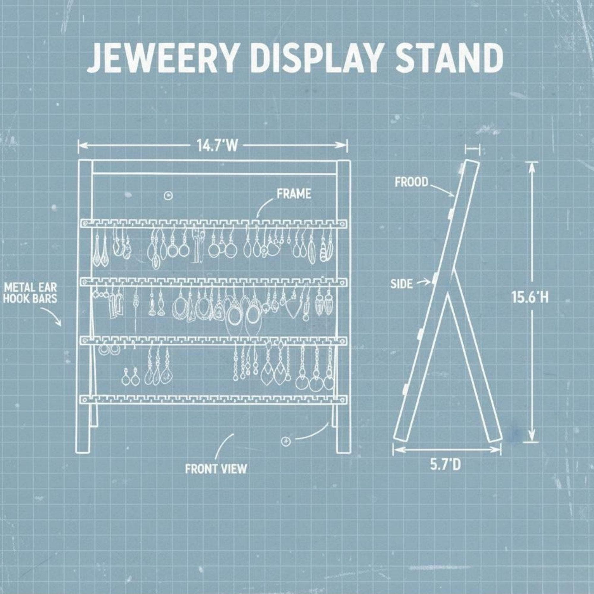 Jewelry Tree Stand DIY Plan | Laser Cut Earring Organizer (Digital Download) - view 4
