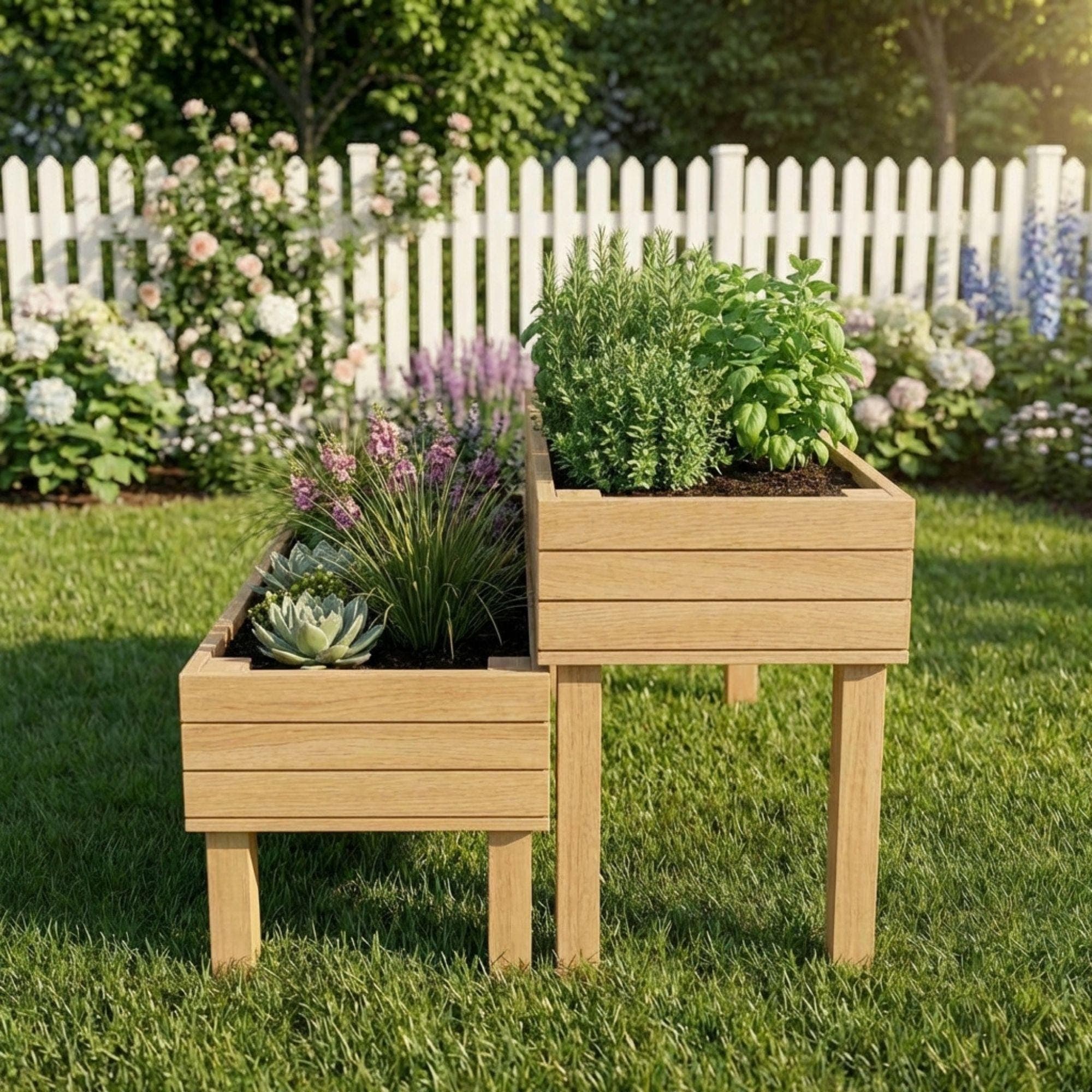 Tiered Planter Box Plans | Wooden Garden Build Guide (PDF Download) - view 5
