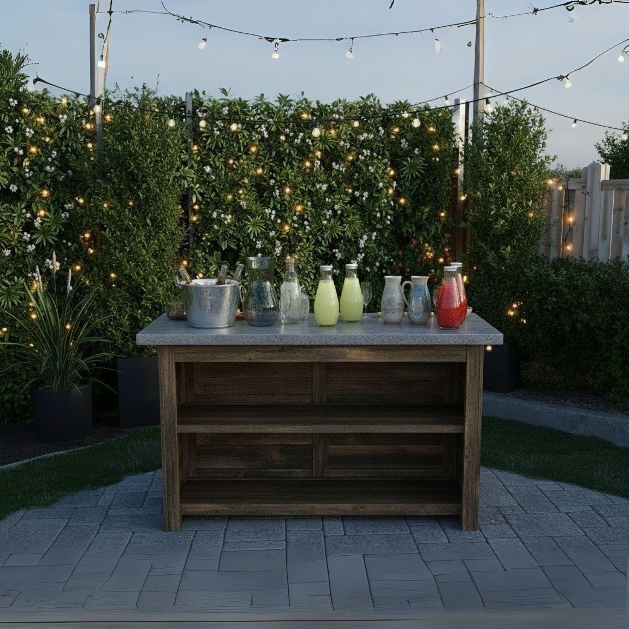 Portable Wooden Bar Plan: Collapsible DIY Event Bar Design - view 3