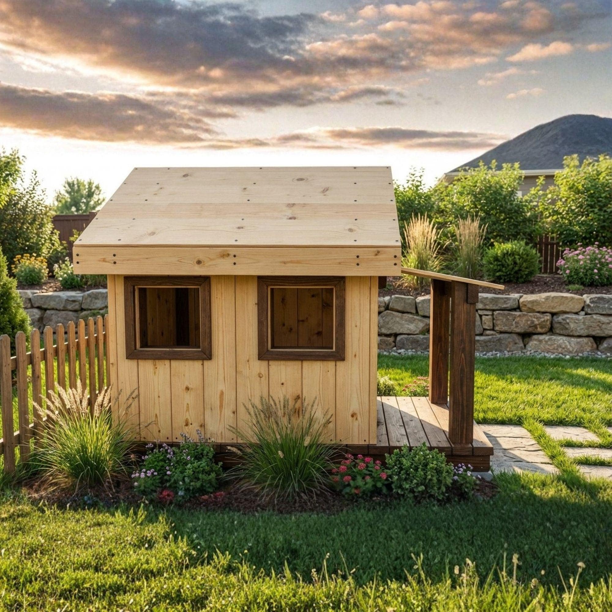DIY Dog House with Porch Plans PDF | Large Wooden Pet Cabin Blueprint | Outdoor Dog Kennel Build | Covered Deck Pet Shelter - view 5