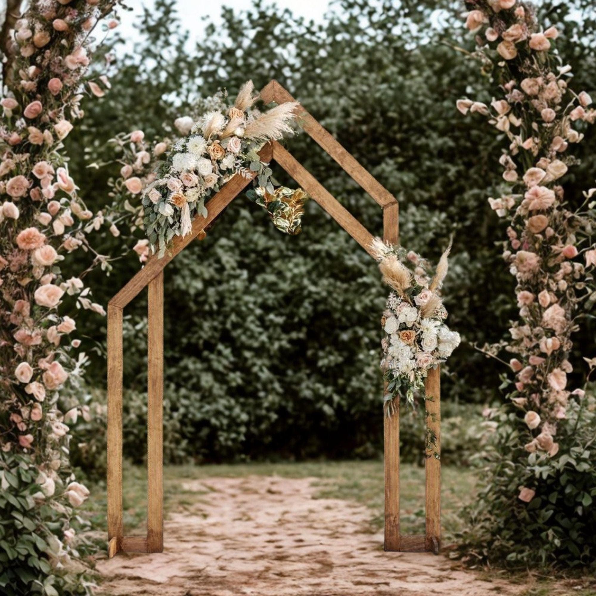 Double Wedding Arch Plans | Rustic Wooden Arbor DIY (PDF Download) - view 4