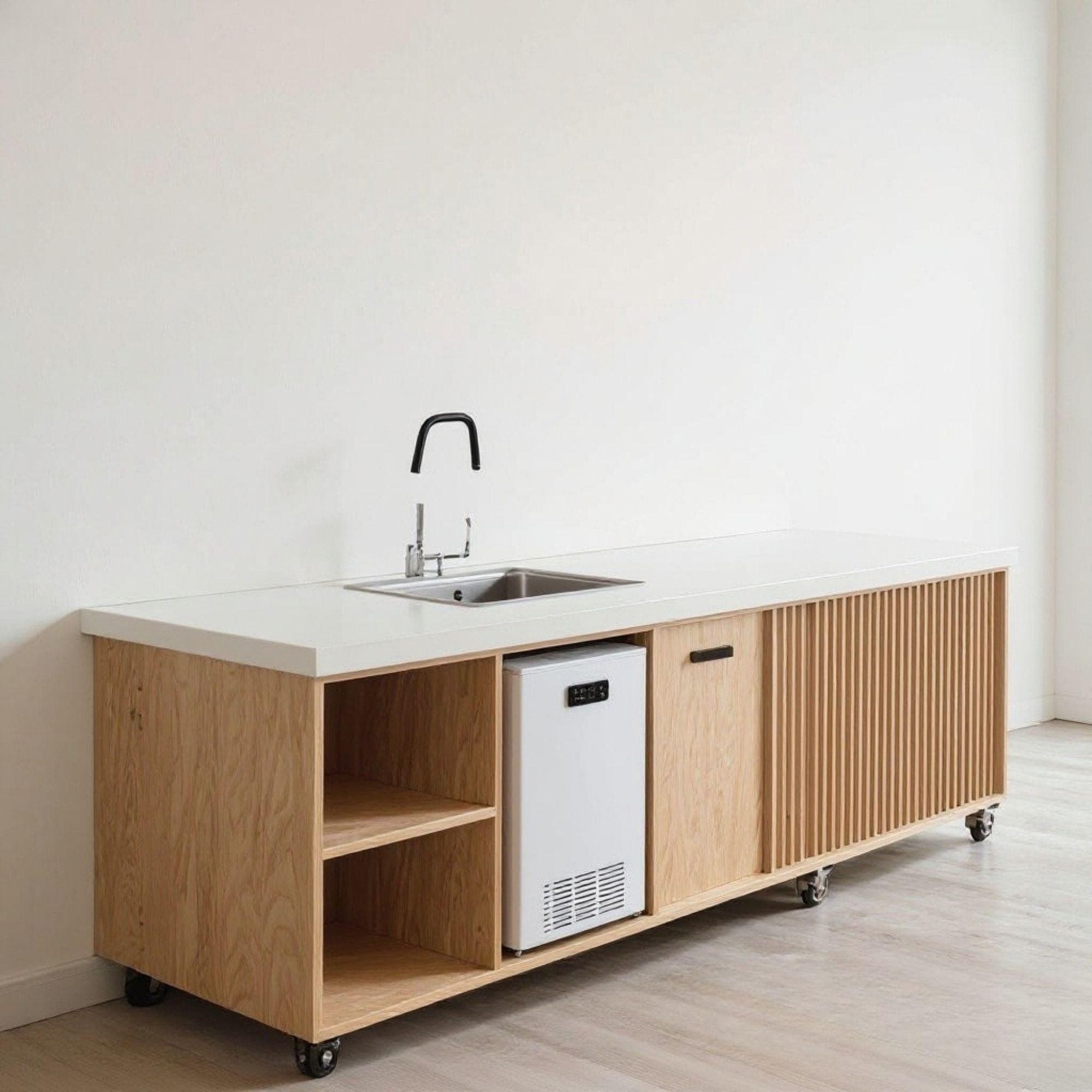 DIY Mobile Coffee Bar Plans with Ice Bin | Home Beverage Station (Digital PDF) - view 5