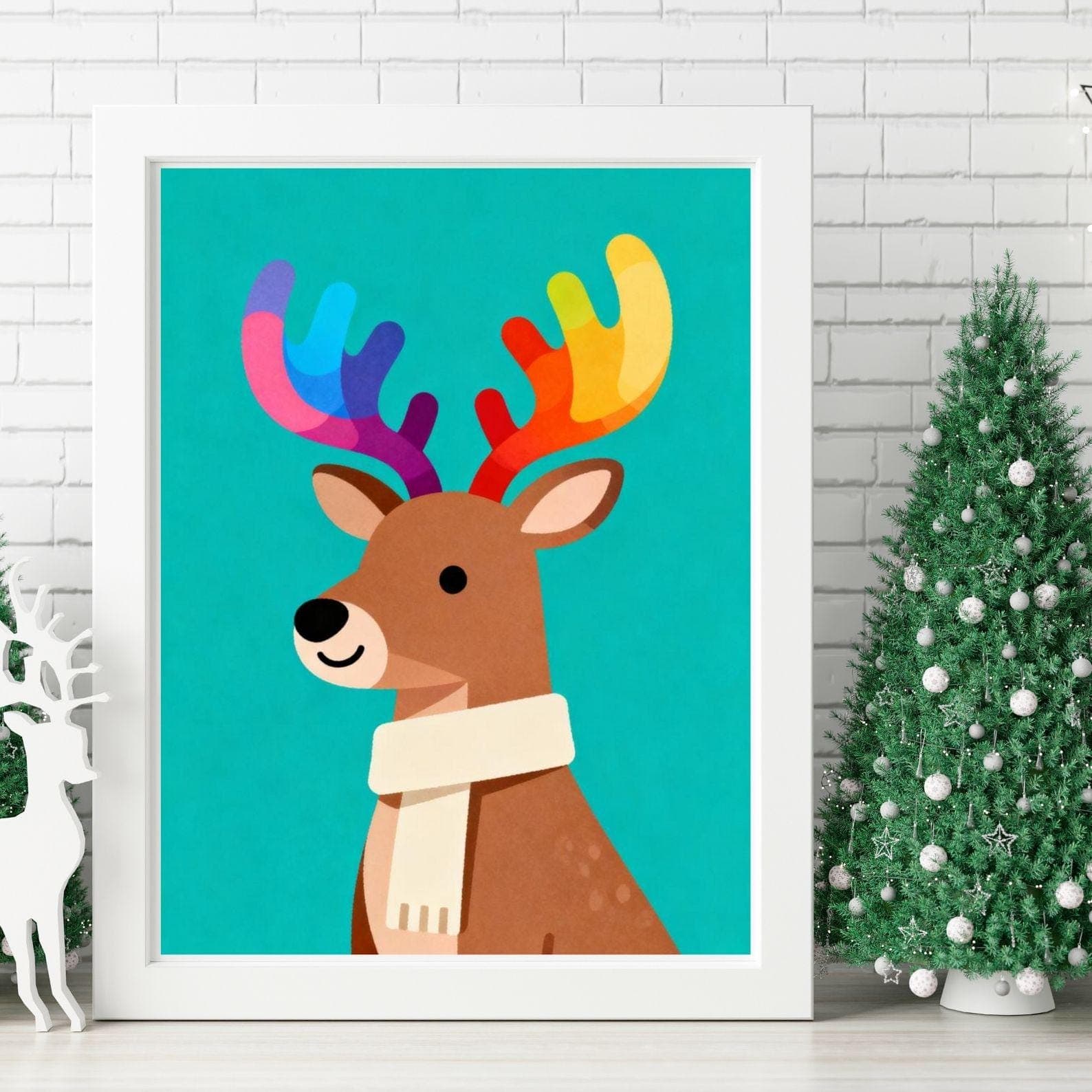 100+ Christmas Vintage Festive Prints Bundle: Bright Nursery Holiday Art (Digital Downloads) - view 5