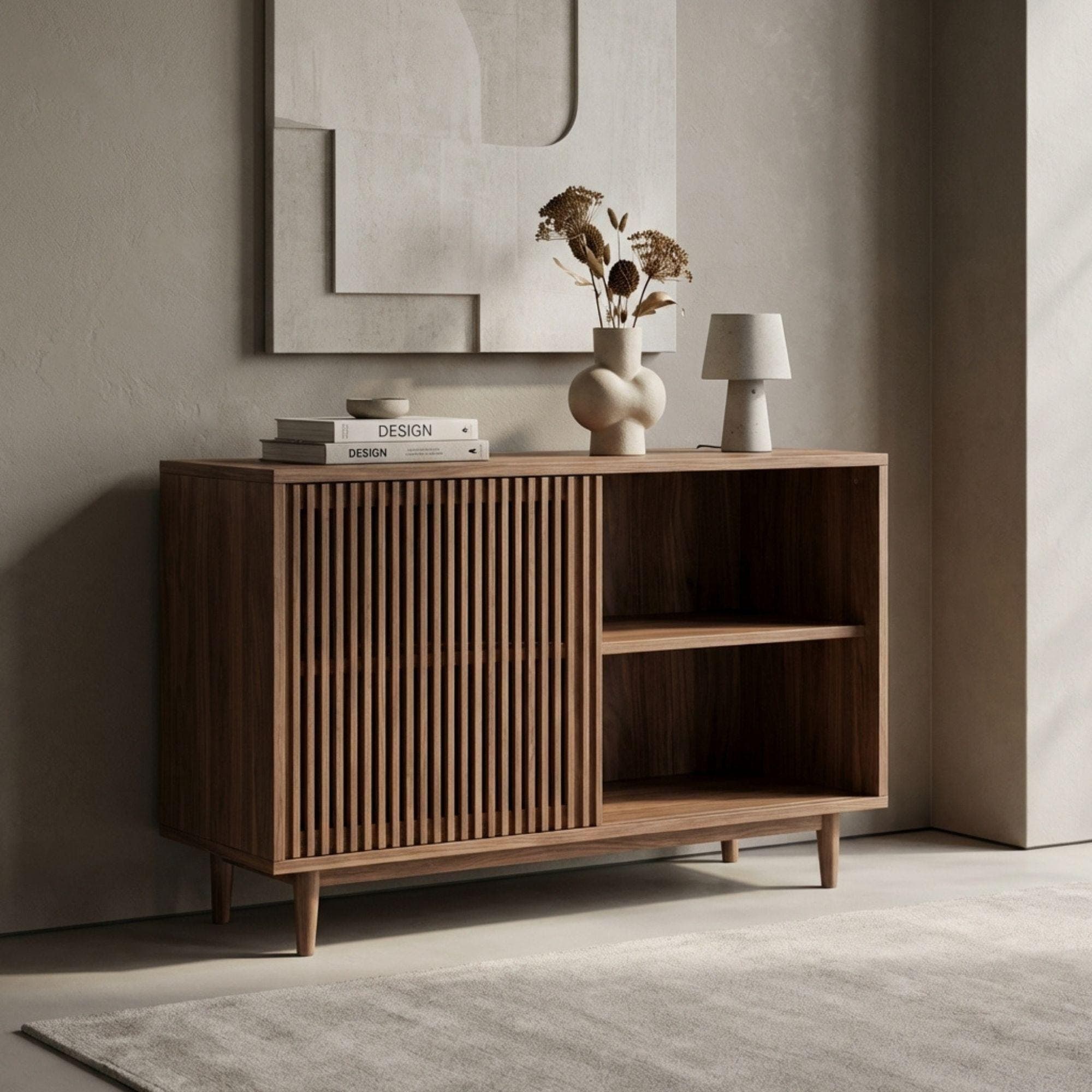Modern Sideboard Plans | Slatted Door, Mid-Century Legs (Digital Download) - view 5
