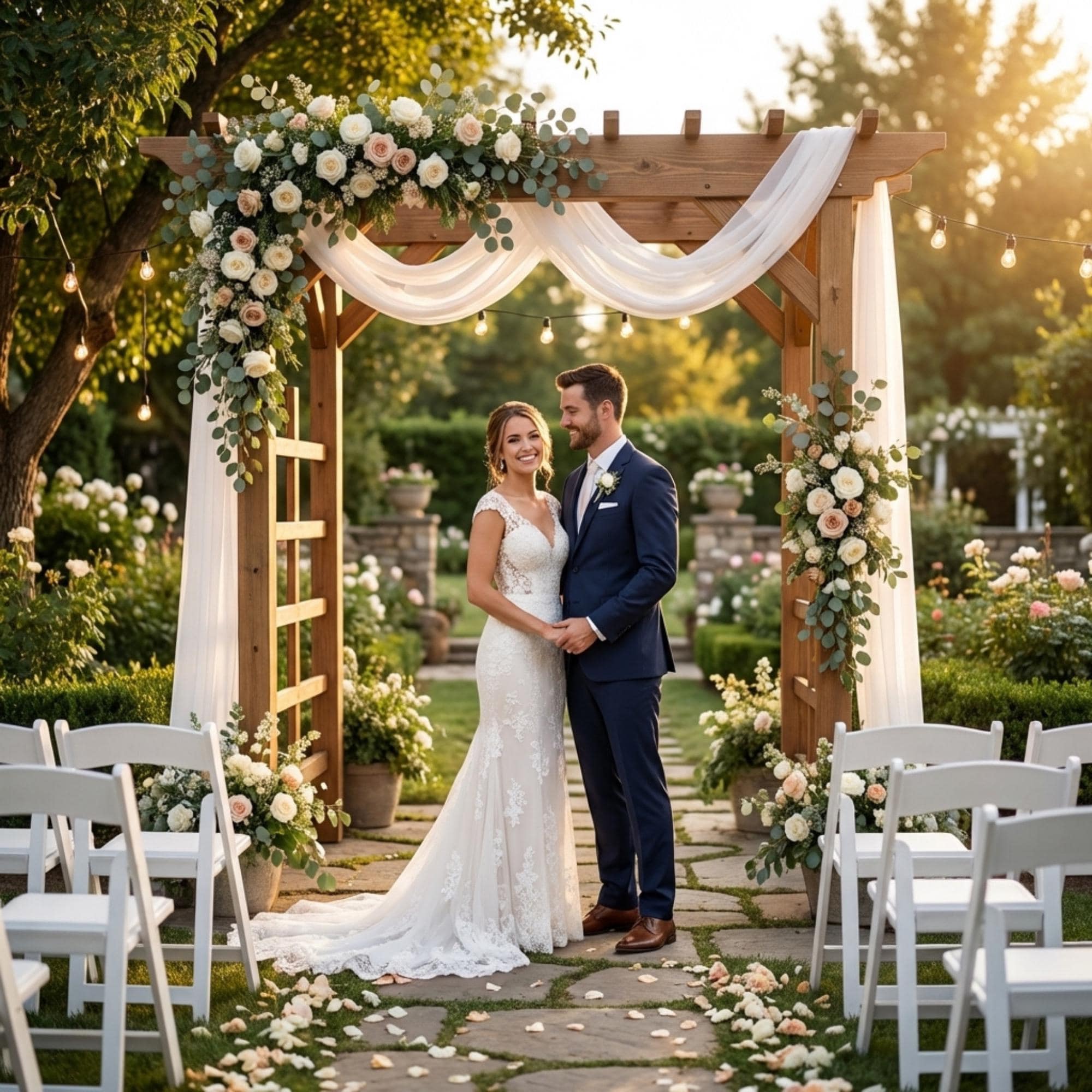 DIY Wedding Arbor Plans PDF | Wooden Arch Trellis Blueprint | Pergola Ceremony Backdrop | Detachable Outdoor Wedding Arch Woodworking - view 3
