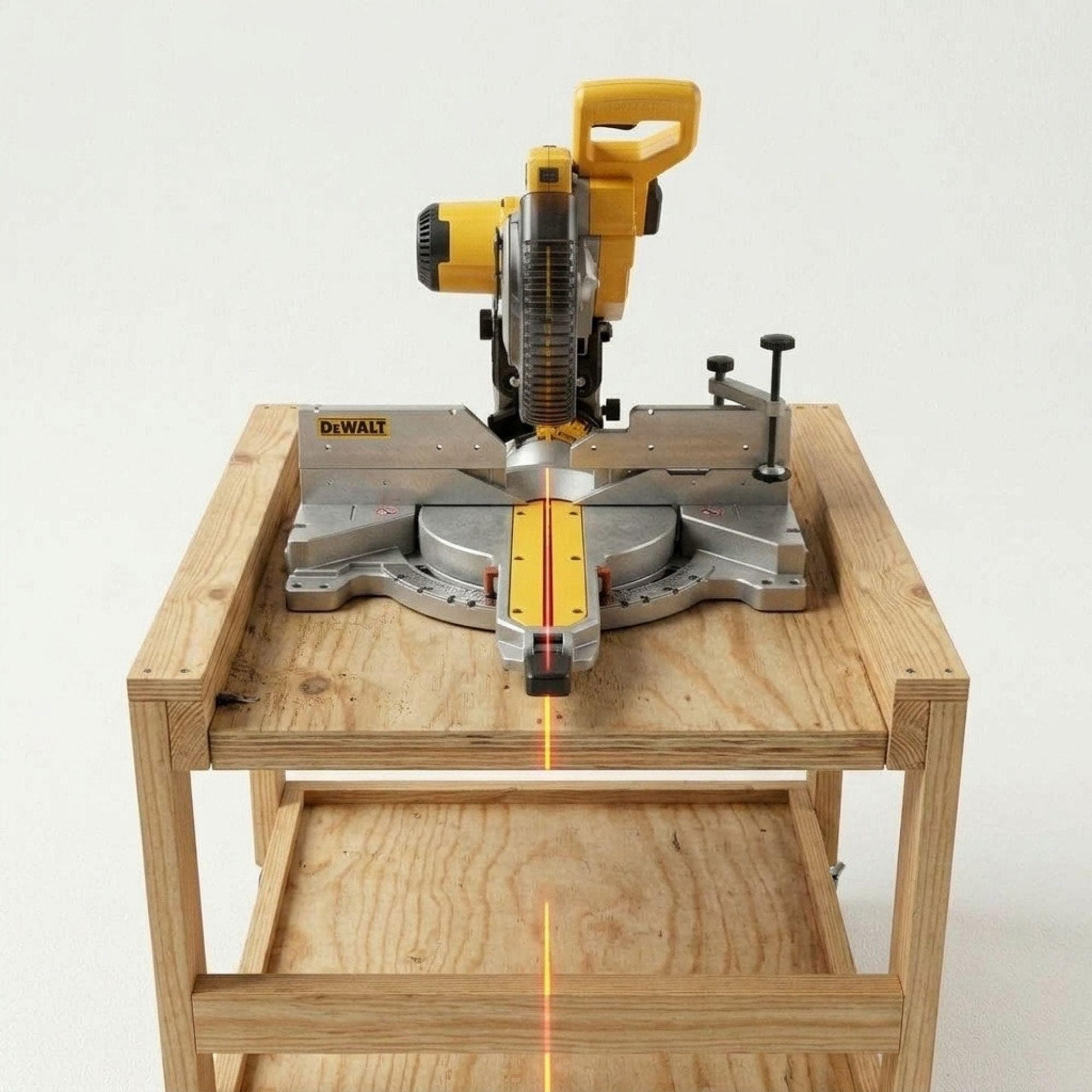 DIY Mobile Miter Saw Stand Plans PDF | Rolling Shop Cart Blueprint | Chop Saw Workbench | Tool Storage Stand Woodworking - view 3