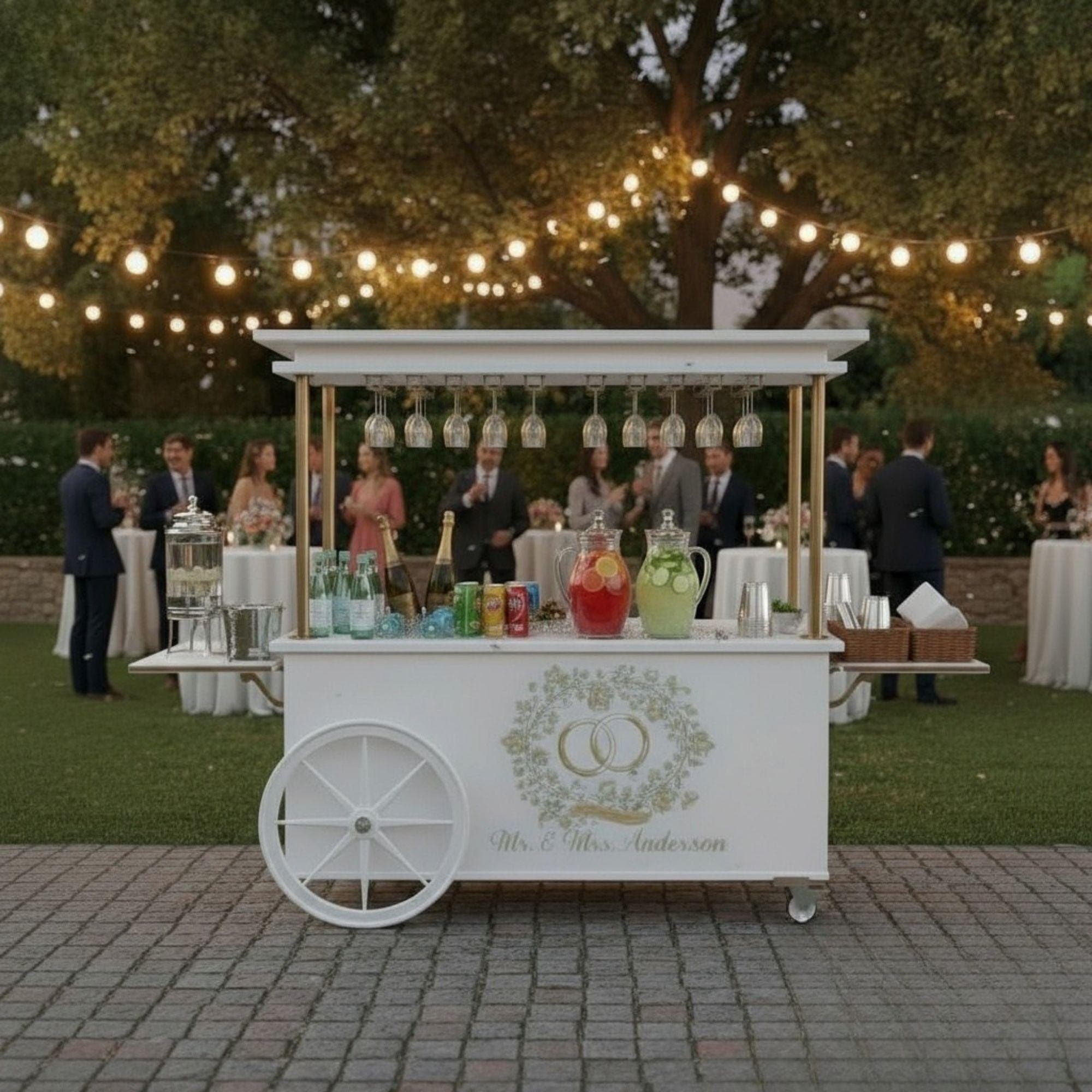 Champagne Cart DIY Plans | Mobile Bar with Storage Cabinets & Sink | Wedding Event Cart | Wooden Prosecco Bar Blueprint | Digital PDF