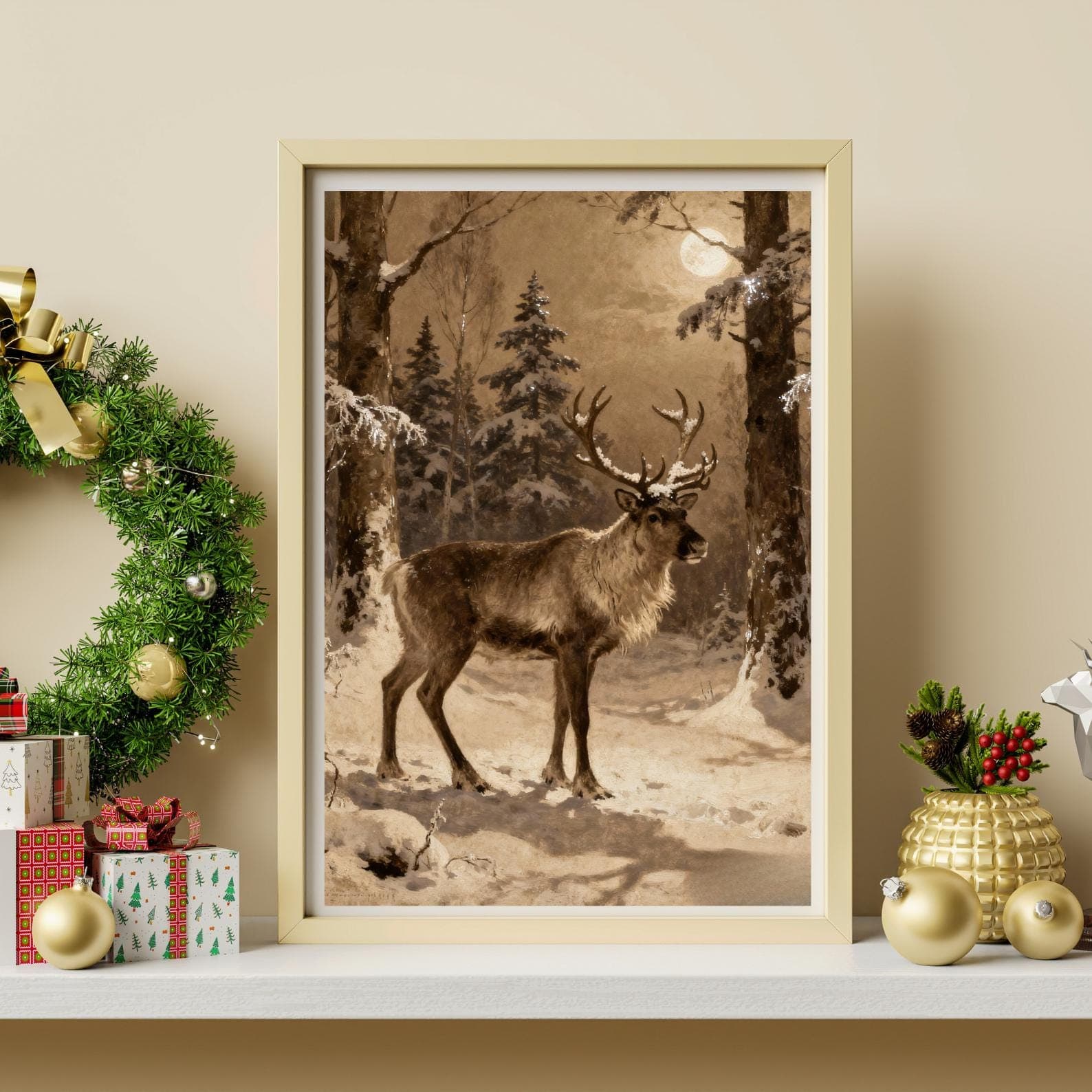Vintage Christmas Prints Bundle | 100+ Holiday Digital Art (Download) - view 5