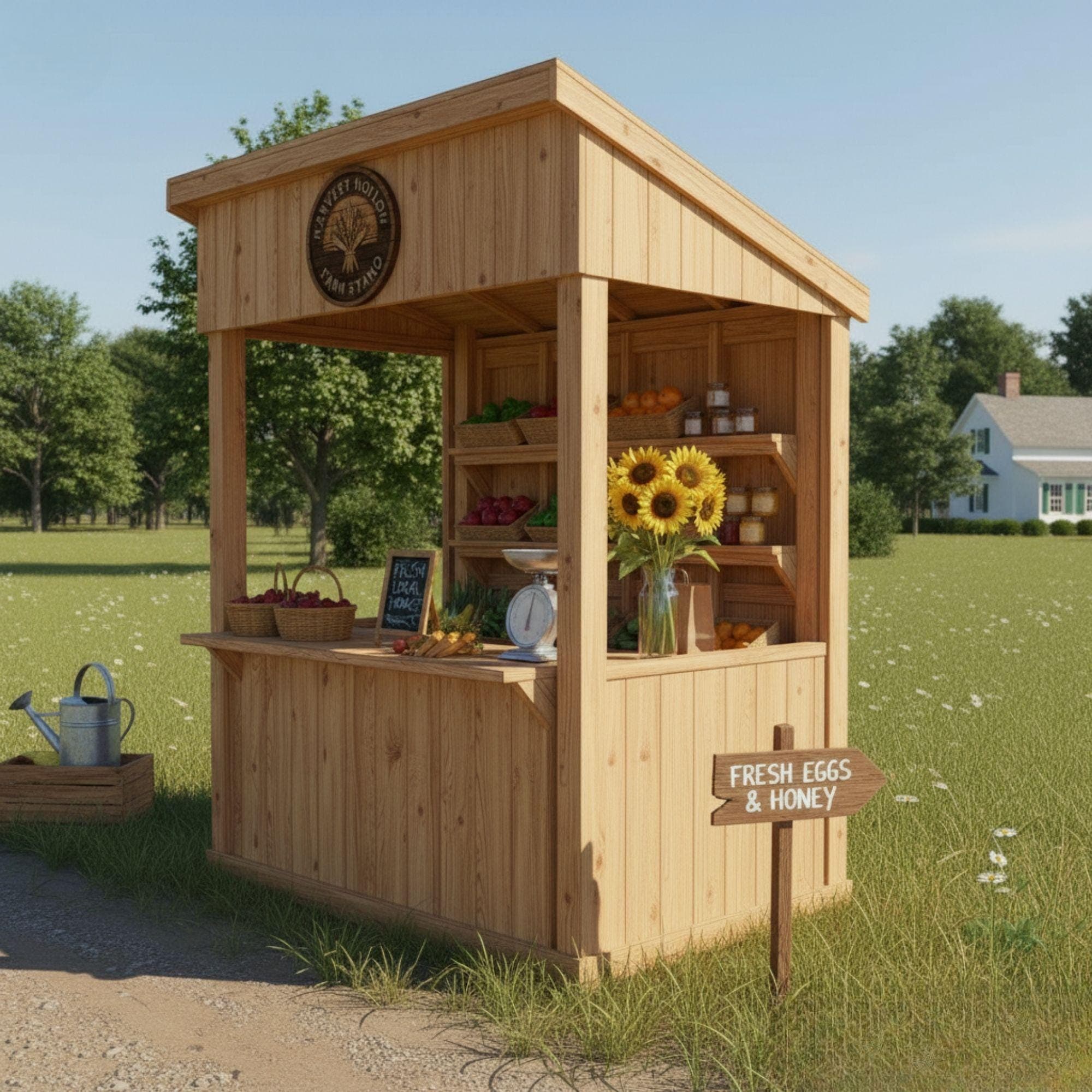 DIY Mobile Farmstand Plans | Rolling Garden Cart Blueprints (PDF) - view 3