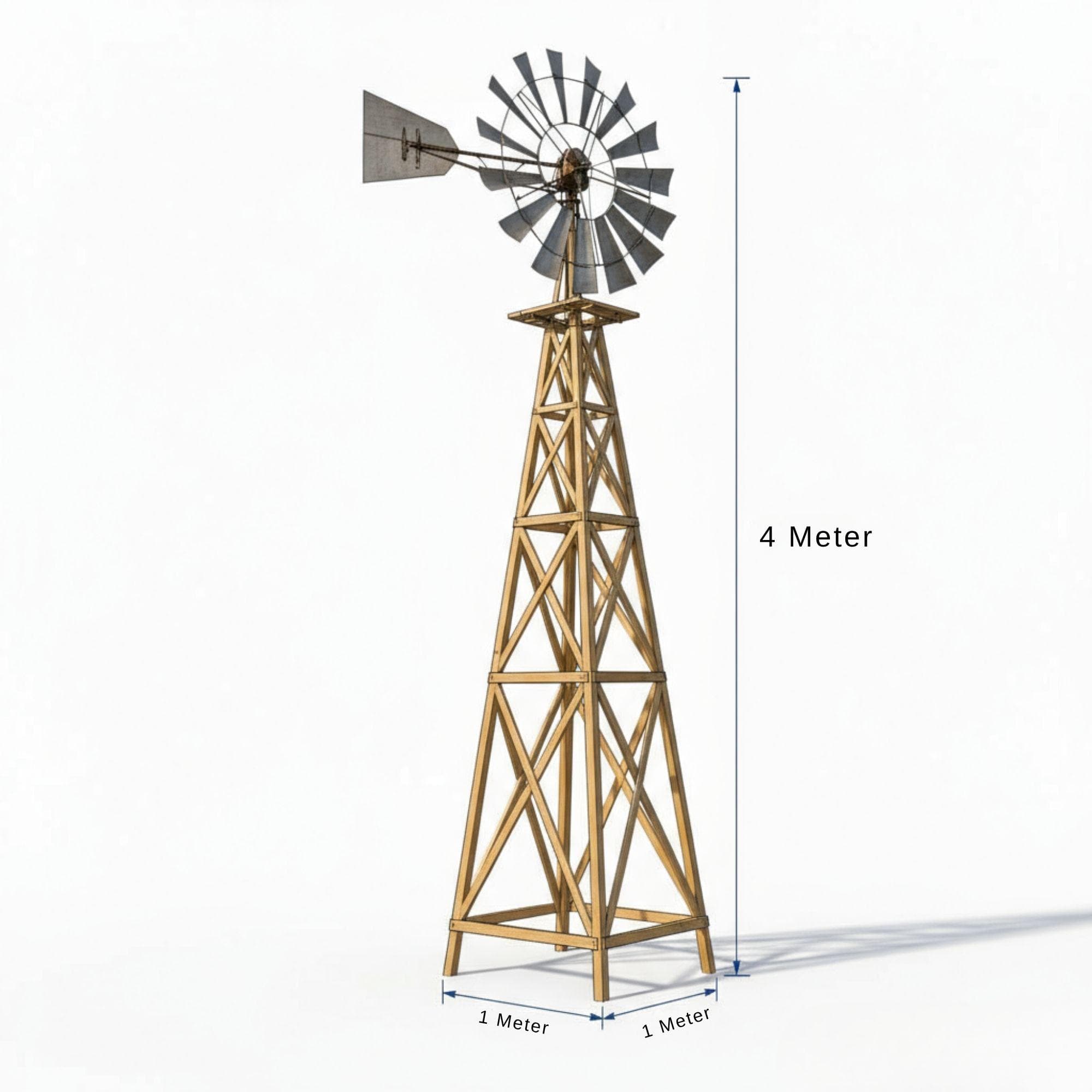 DIY 13 FT Wooden Windmill Plans: Rustic Farmhouse Yard Decor (Digital Download) - view 2