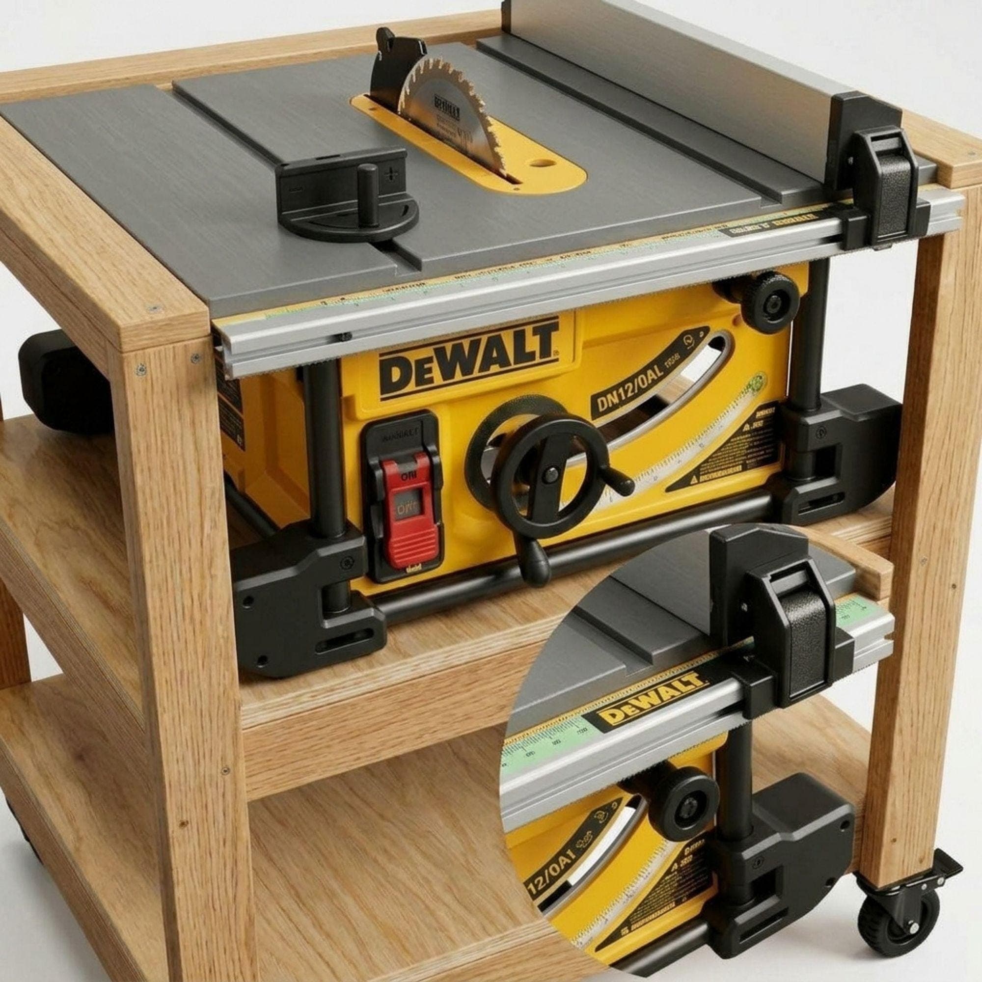 DIY Mobile Table & Miter Saw Station Plans PDF | Rolling Tool Cart Blueprint | Woodworking Shop Workbench | Portable Power Tool Stand - view 7