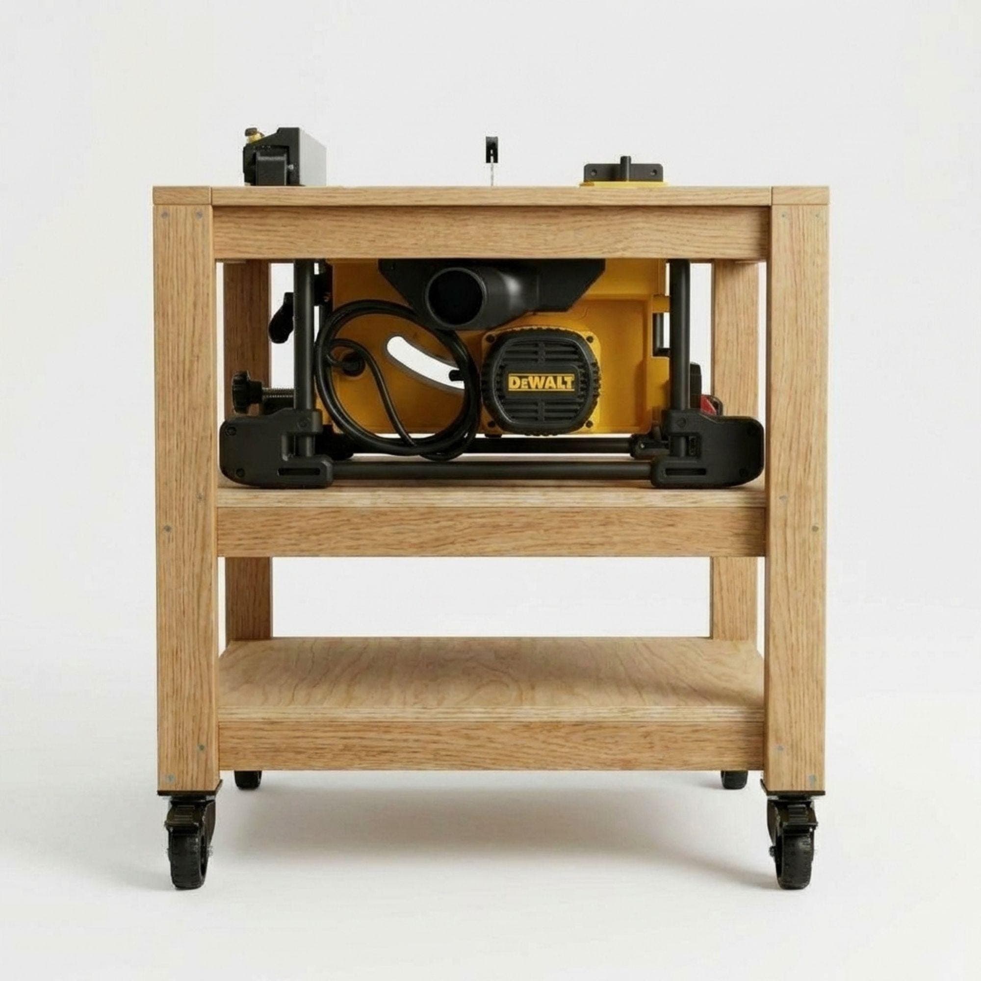 DIY Mobile Table & Miter Saw Station Plans PDF | Rolling Tool Cart Blueprint | Woodworking Shop Workbench | Portable Power Tool Stand - view 8