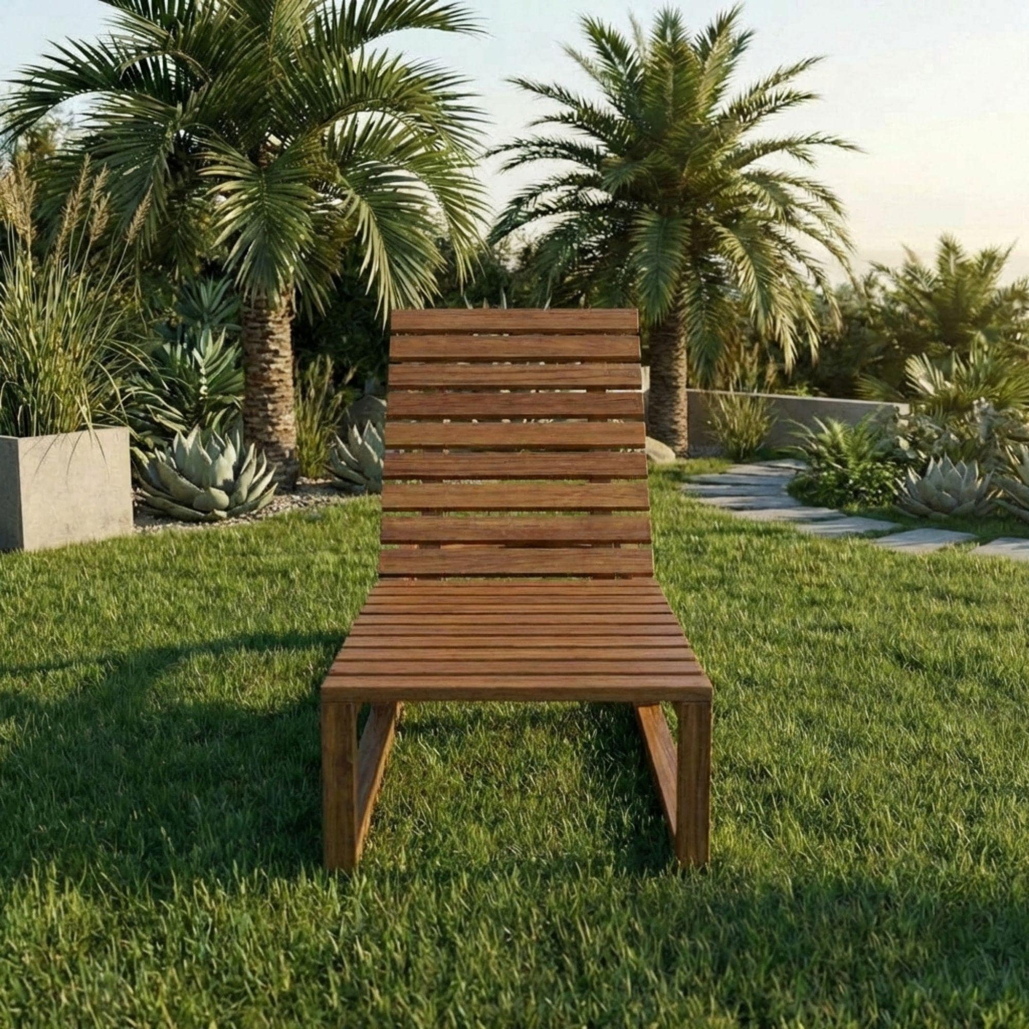 DIY Outdoor Chaise Lounge Plans, Adjustable Wood Lounger Blueprint (PDF Download) - view 5