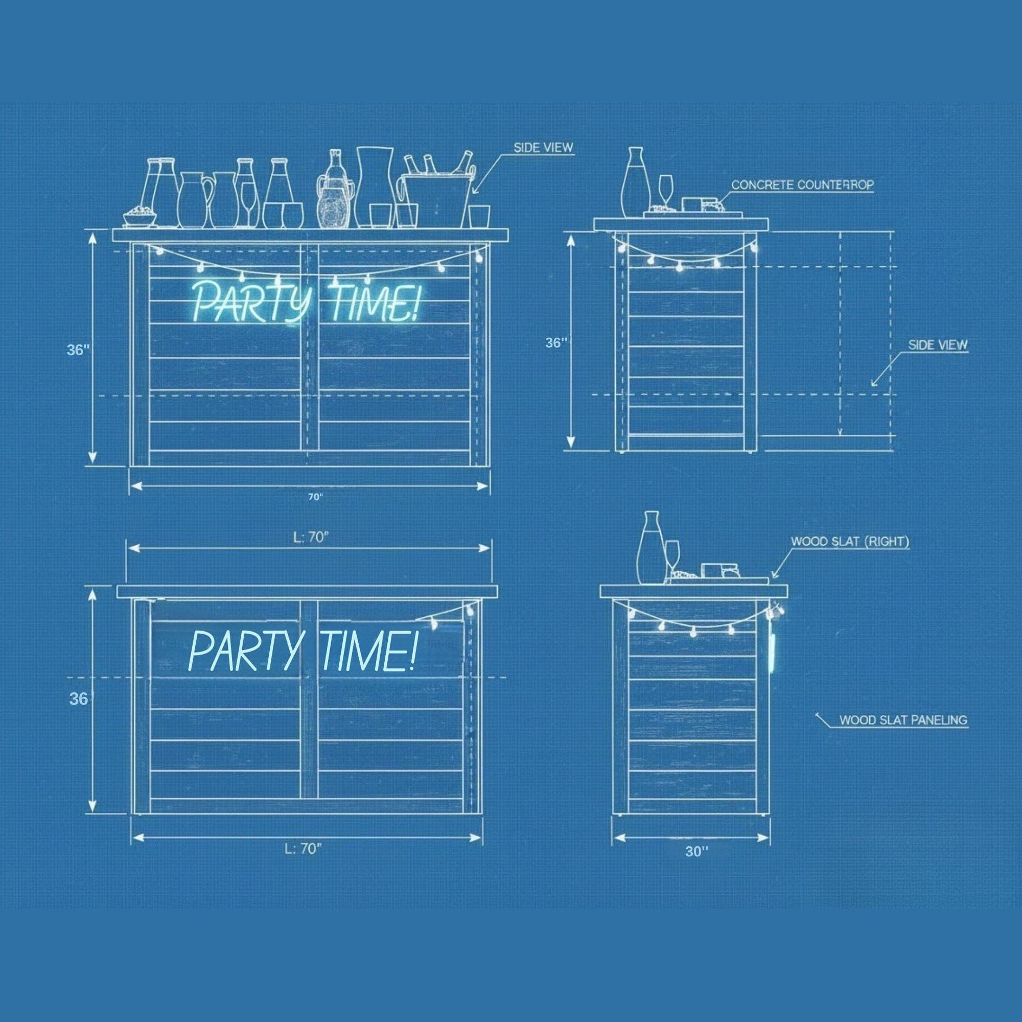 Portable Wooden Bar Plan: Collapsible DIY Event Bar Design - view 7