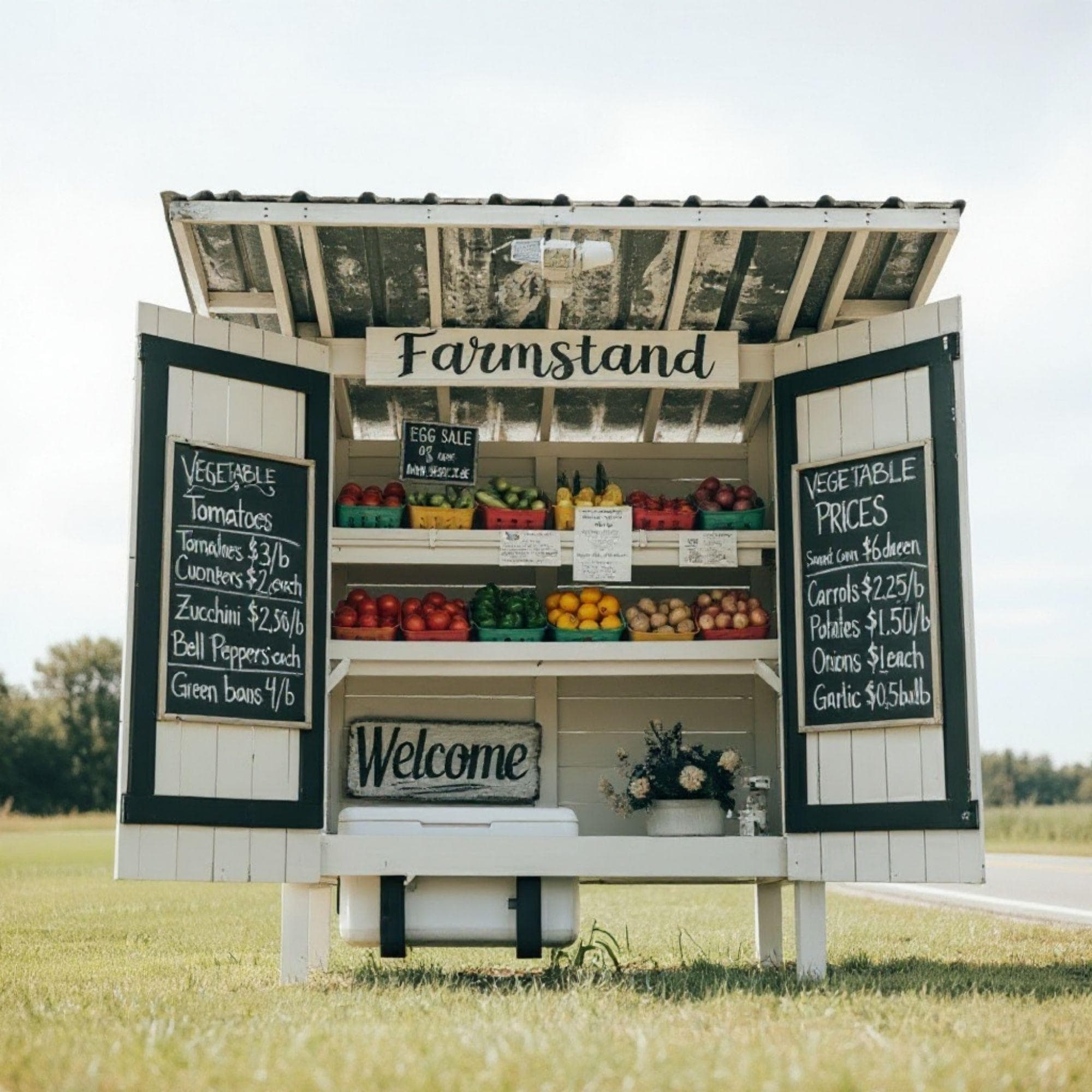 DIY Farmstand Plans: Portable Produce, Flower, Bakery Cart (PDF Download) - view 5