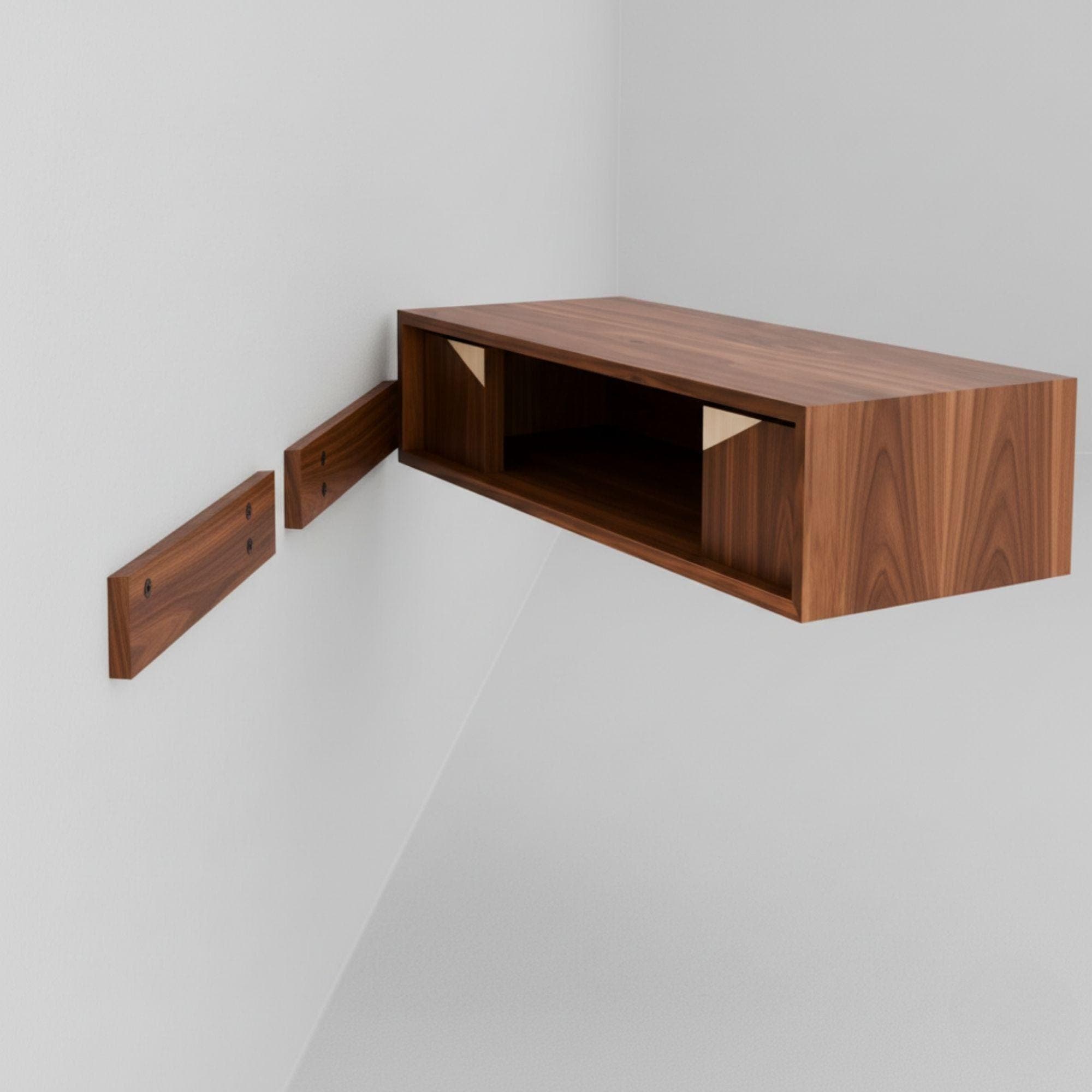Floating TV Console Plan: Modern Walnut Wall-Mounted Design (Digital Download) - view 5