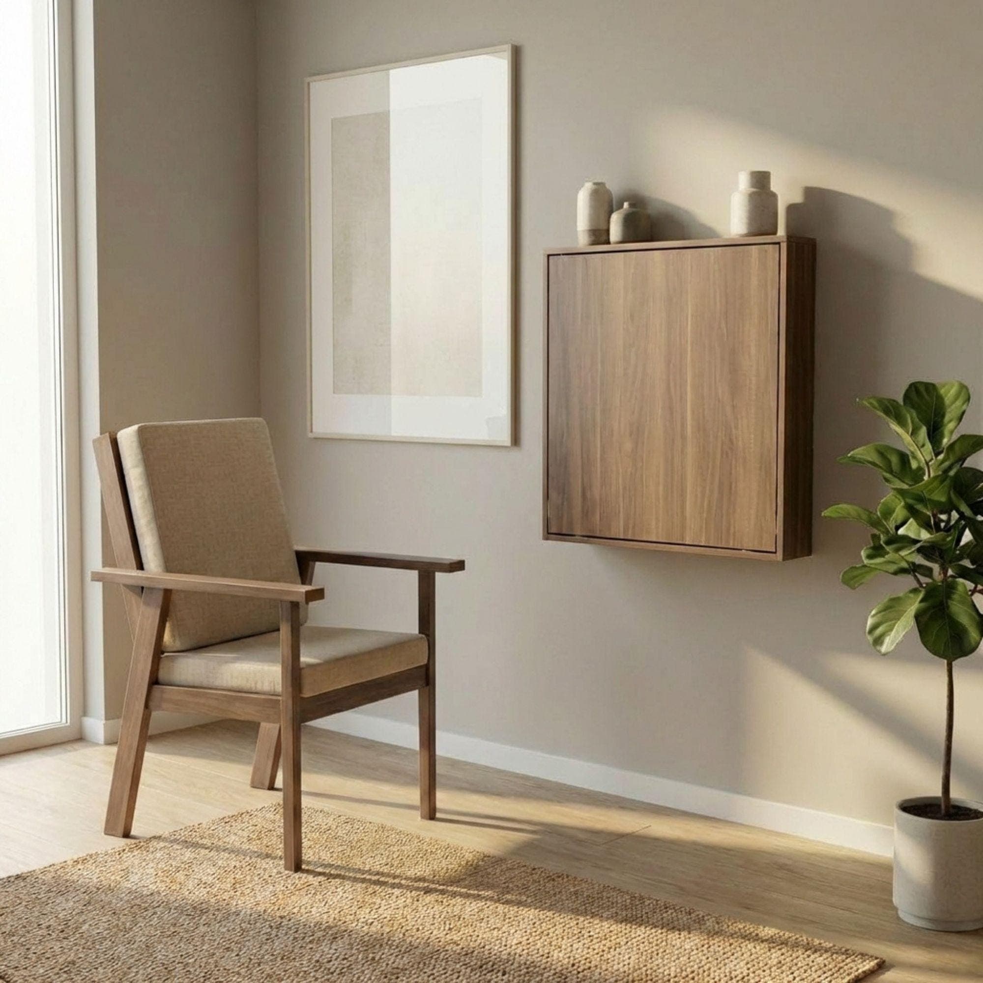 DIY Murphy Desk Plans | Wall Mounted Fold Down Table Blueprint (Digital Download) - view 7