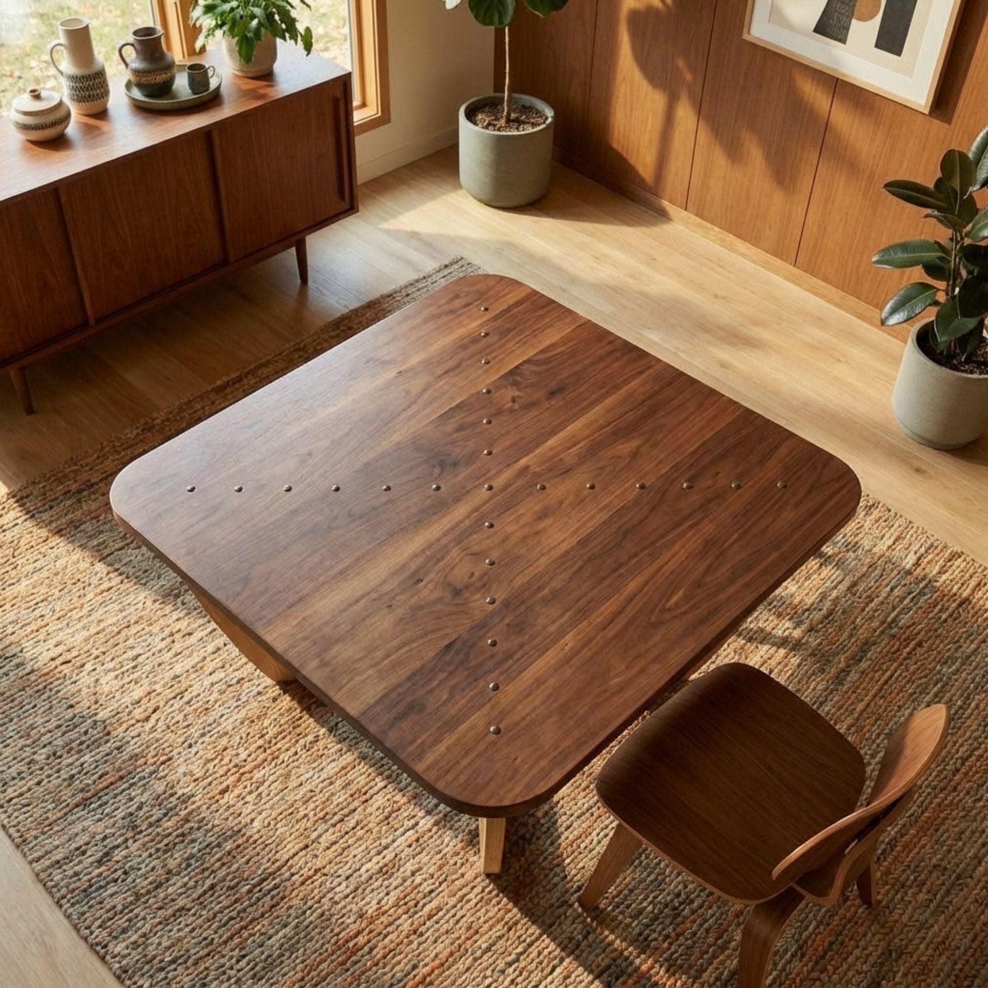 DIY Dining Table Plan | Midcentury Modern Furniture | Outdoor Wood Table PDF | Wooden Dining Table Plan - view 3