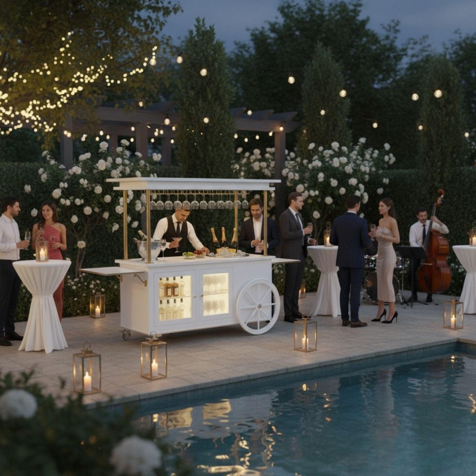 Champagne Cart DIY Plans | Mobile Bar with Storage Cabinets & Sink | Wedding Event Cart | Wooden Prosecco Bar Blueprint | Digital PDF - view 6