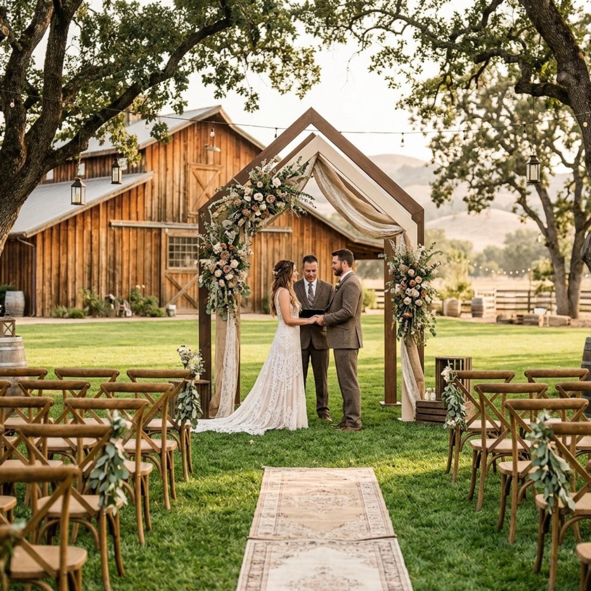 DIY 3-Piece Wedding Arch Plans PDF | Tall Church Arch Backdrop | Pointed Wooden Arbor Blueprint | Rustic Outdoor Ceremony Woodworking - view 3